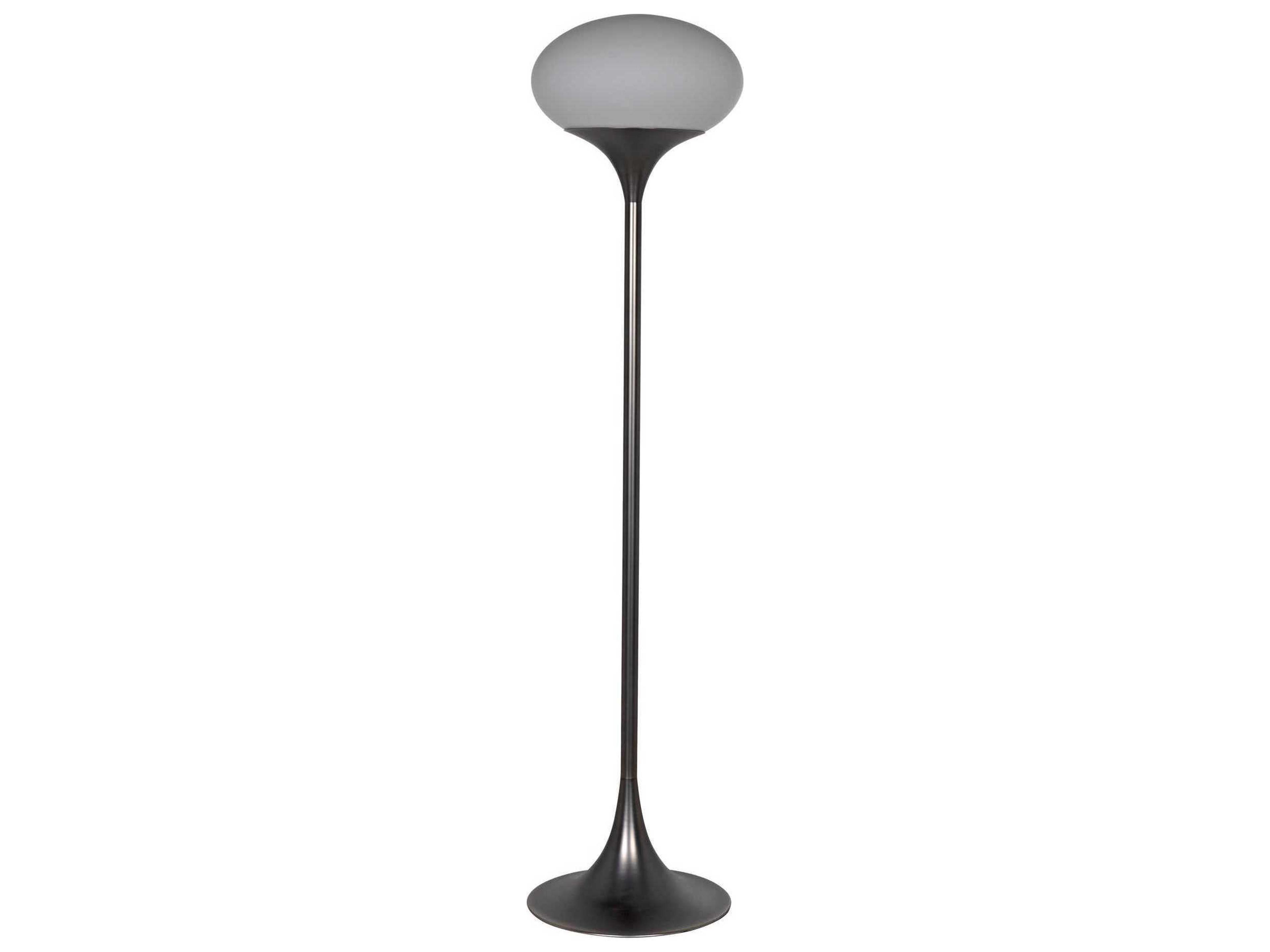 Gun Metal Glass Gunmetal Floor Lamp