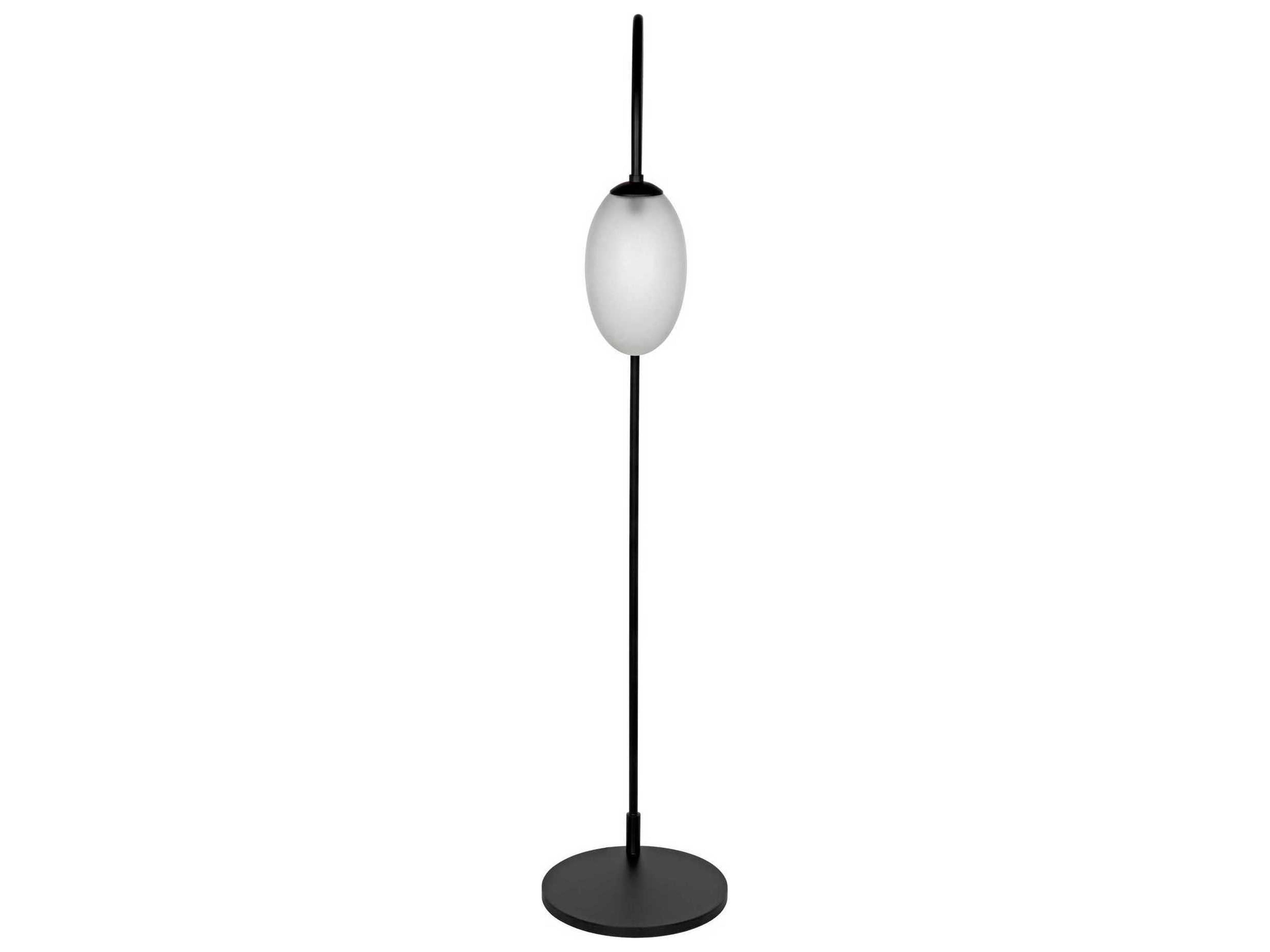 Noir Matte Black Glass Floor Lamp