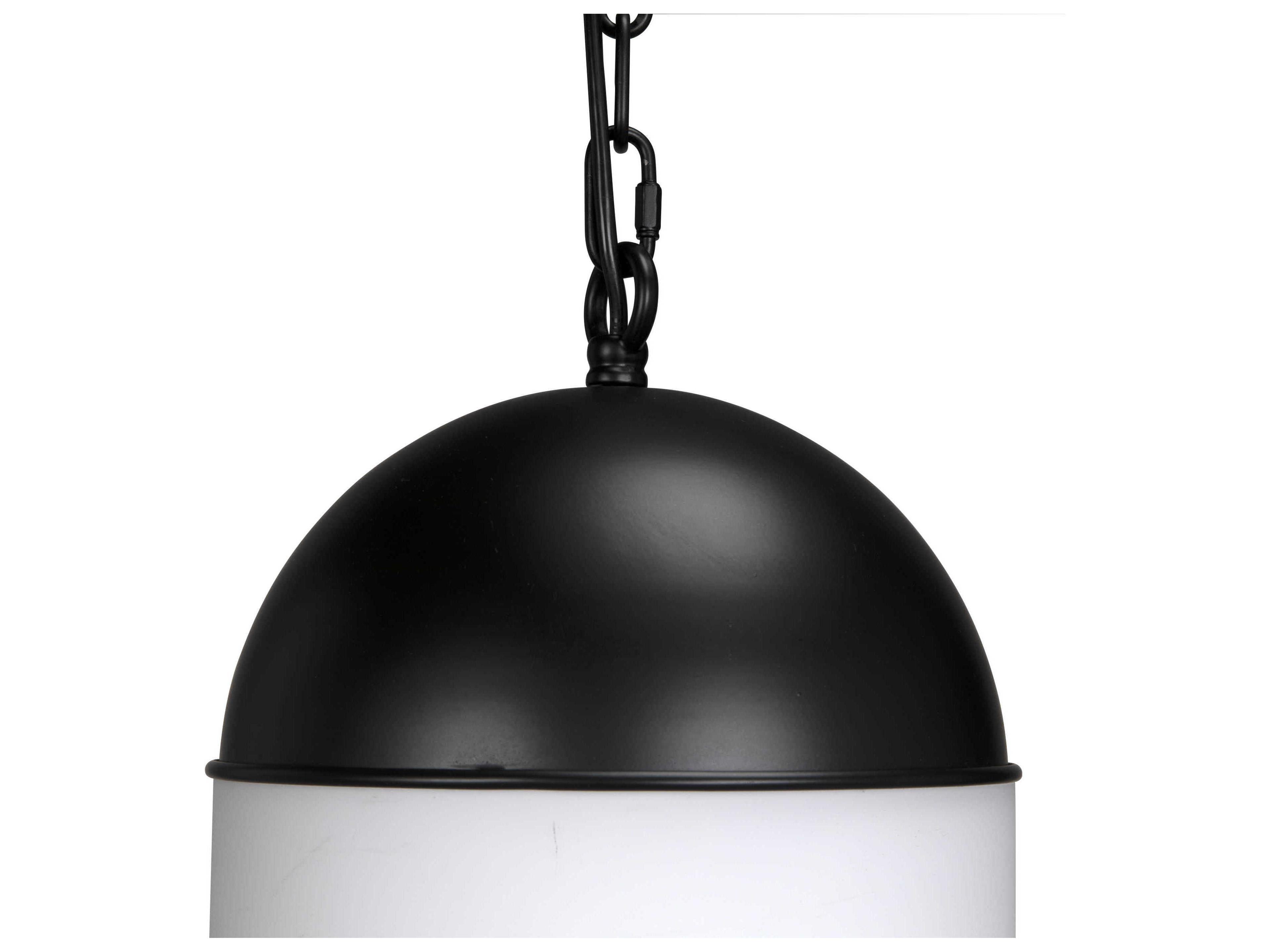 Noir 3-Light Matte Black And Frosted Glass Cylinder Linear Mini Pendant