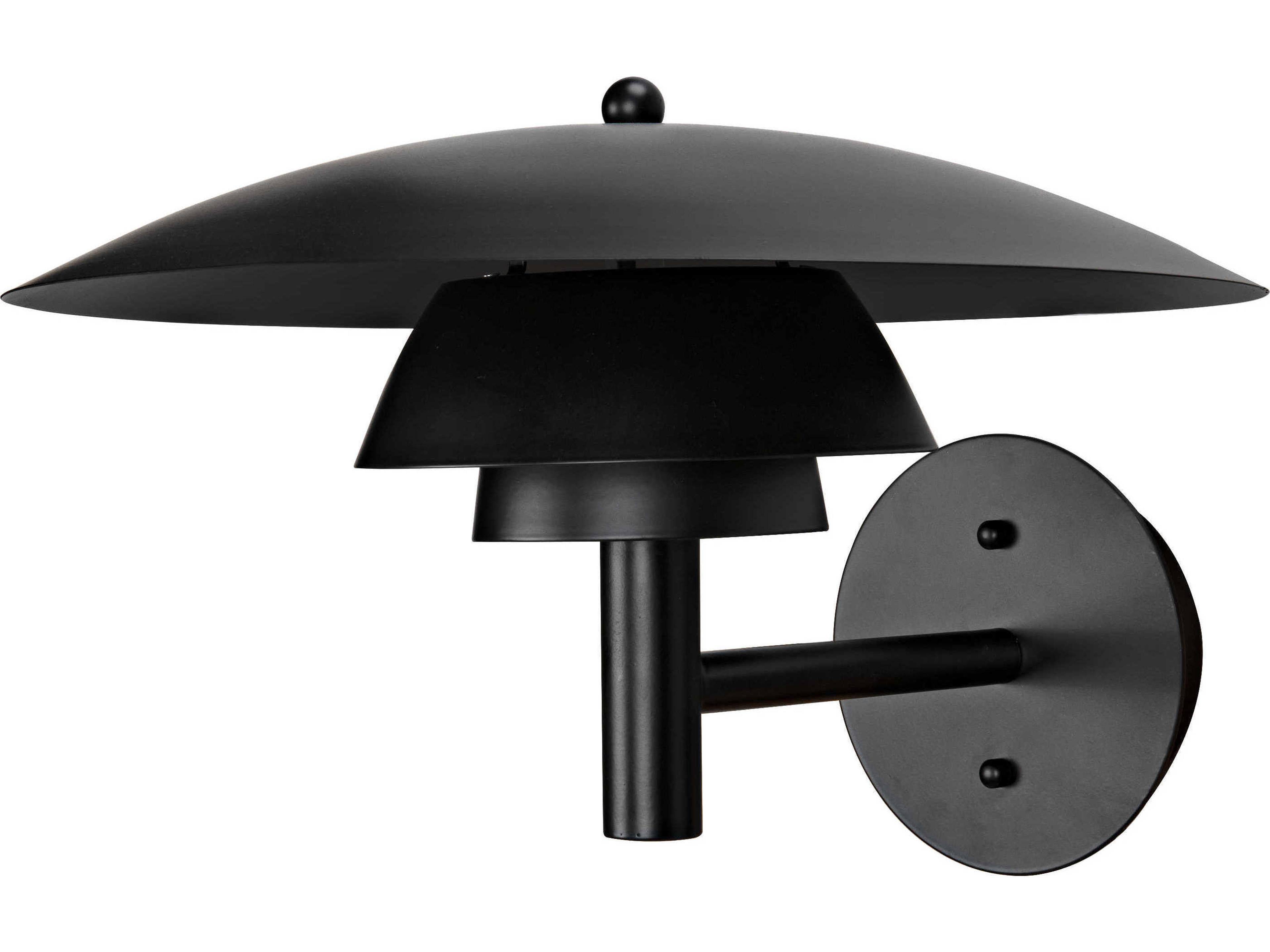 1-Light Matte Black Wall Sconce