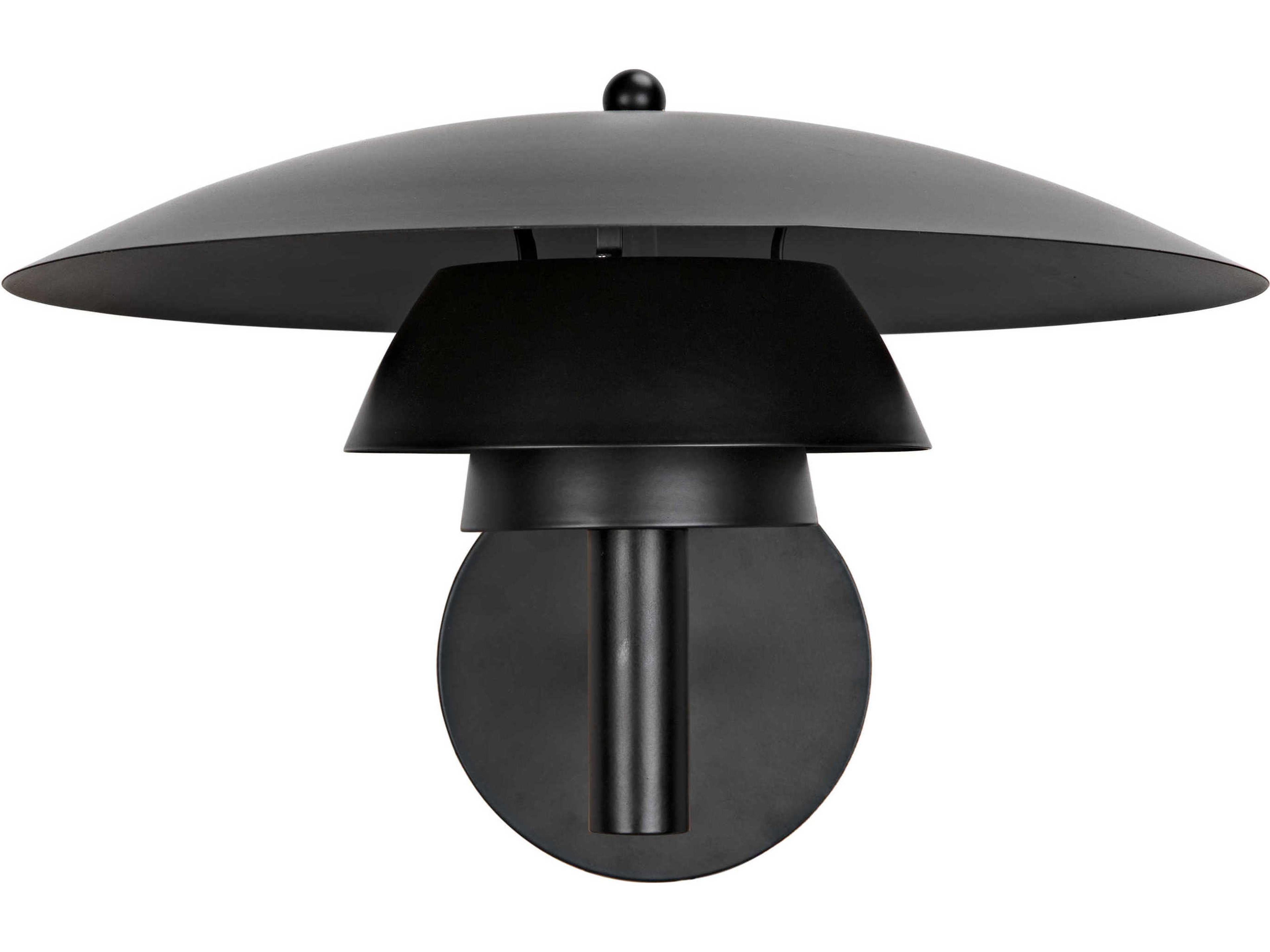 Noir 1-Light Matte Black Wall Sconce