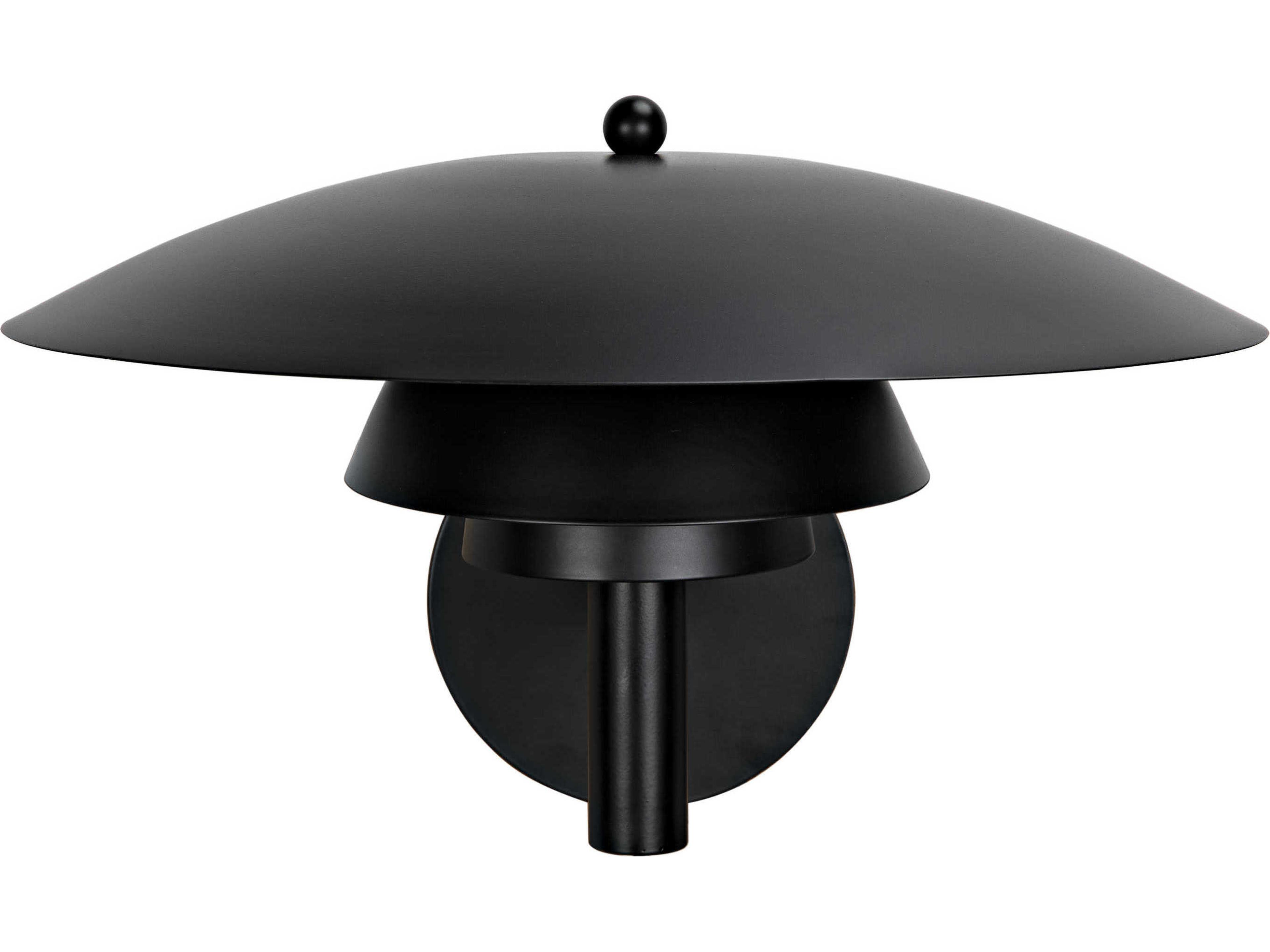 Noir 1-Light Matte Black Wall Sconce