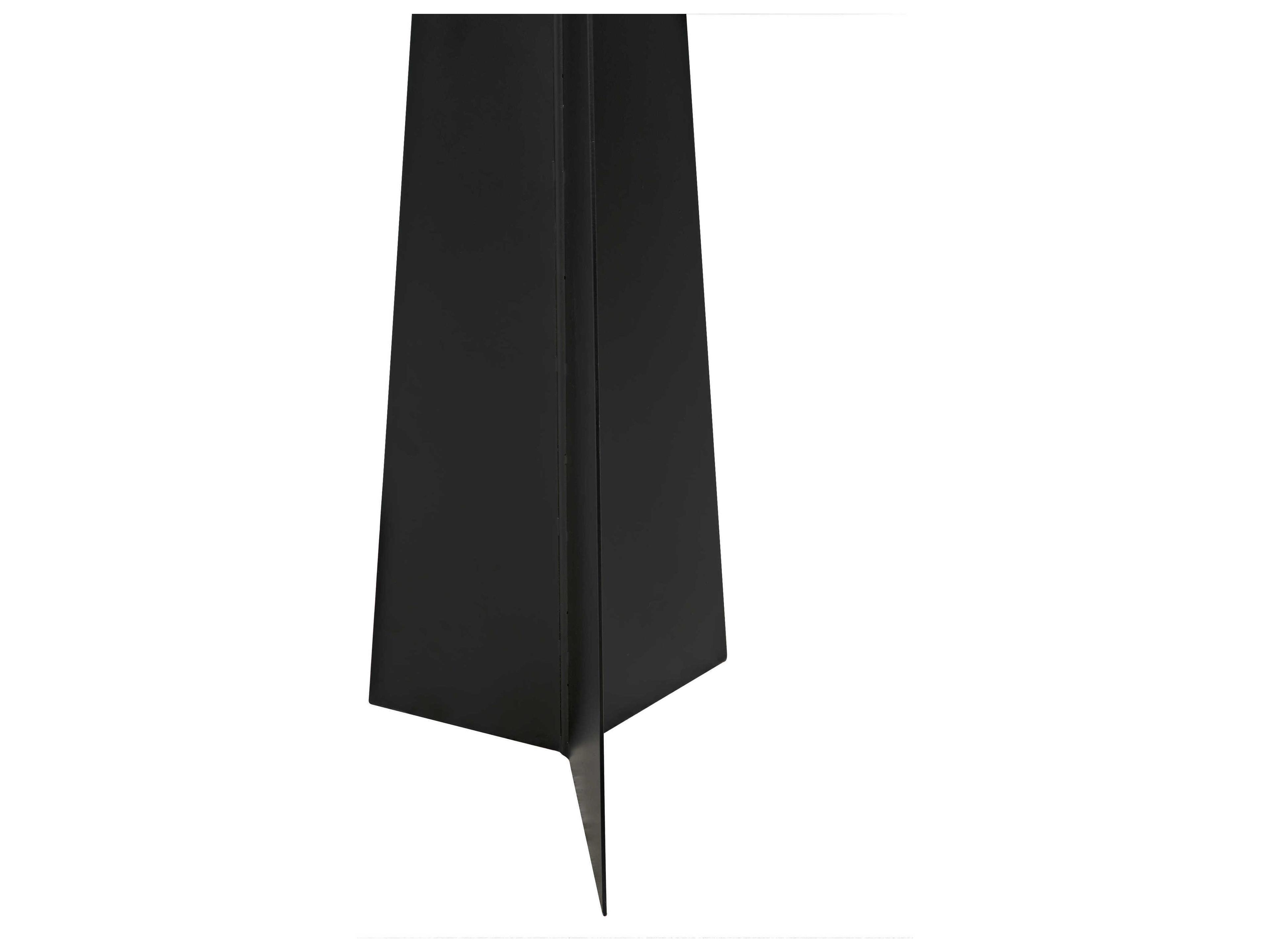 Noir Matte Black And Frosted Glass Floor Lamp