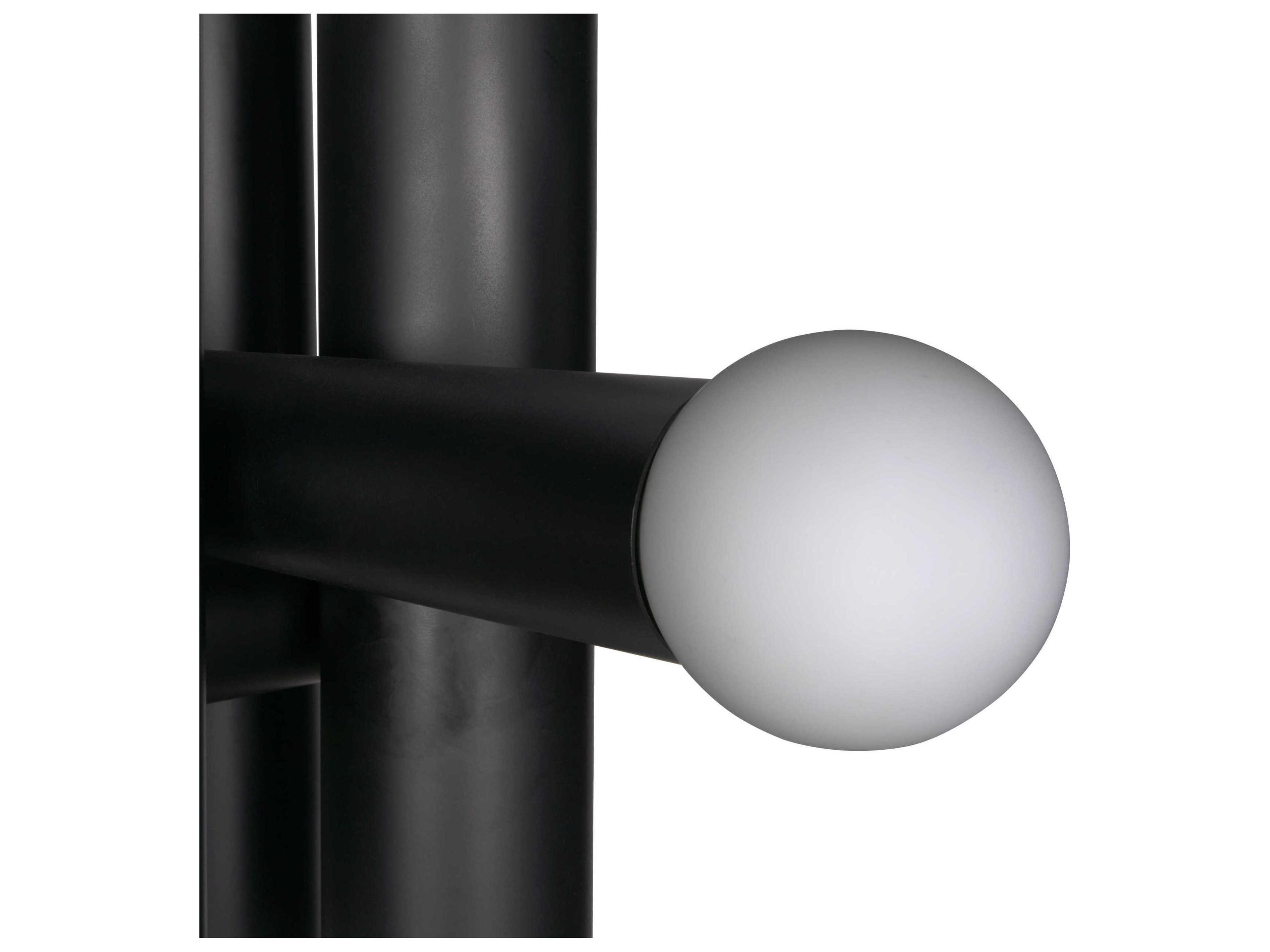 Noir Amadeus 12-Light Matte Black Globe Chandelier