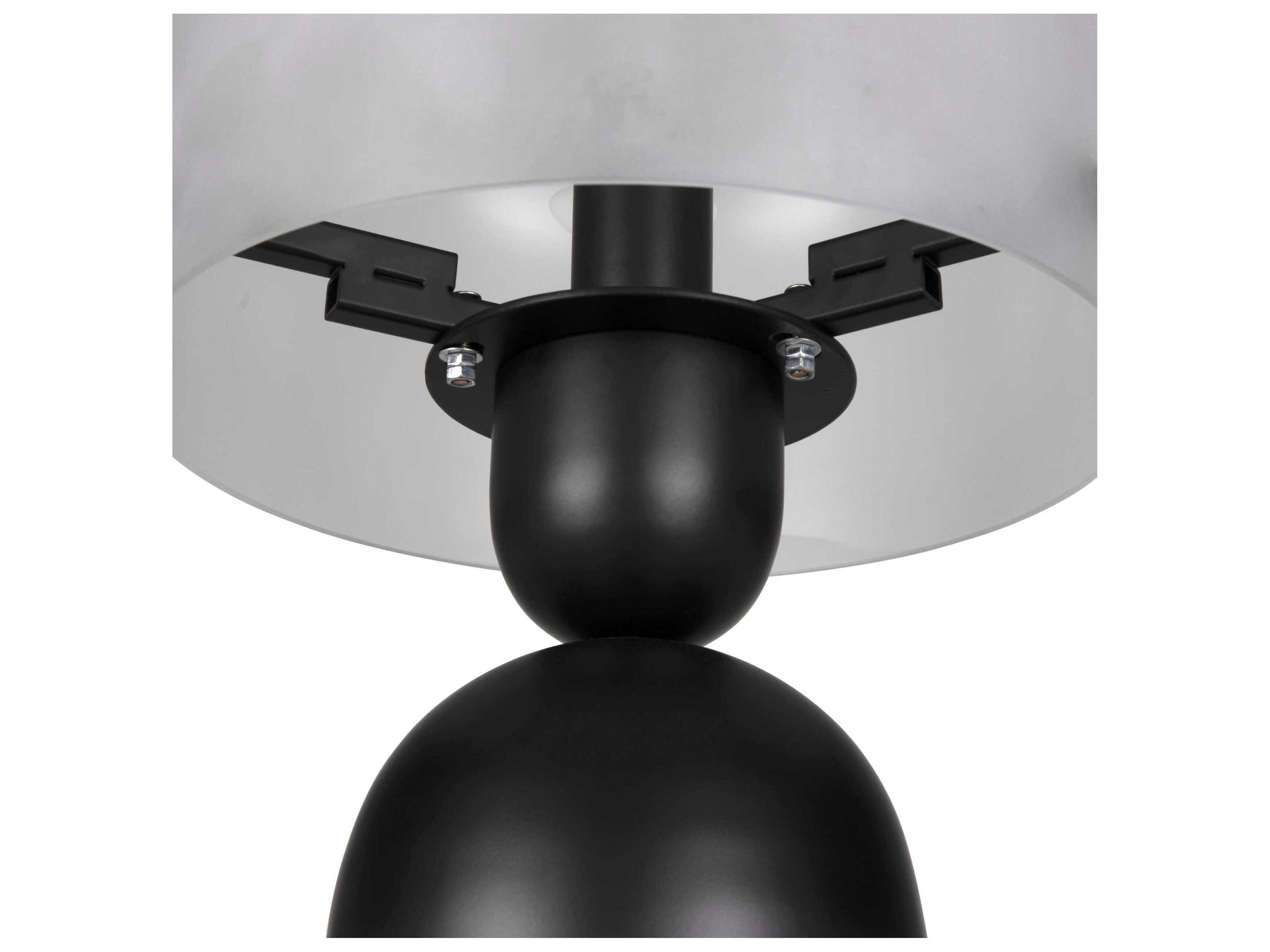 Noir Emma Matte Black Buffet Lamp