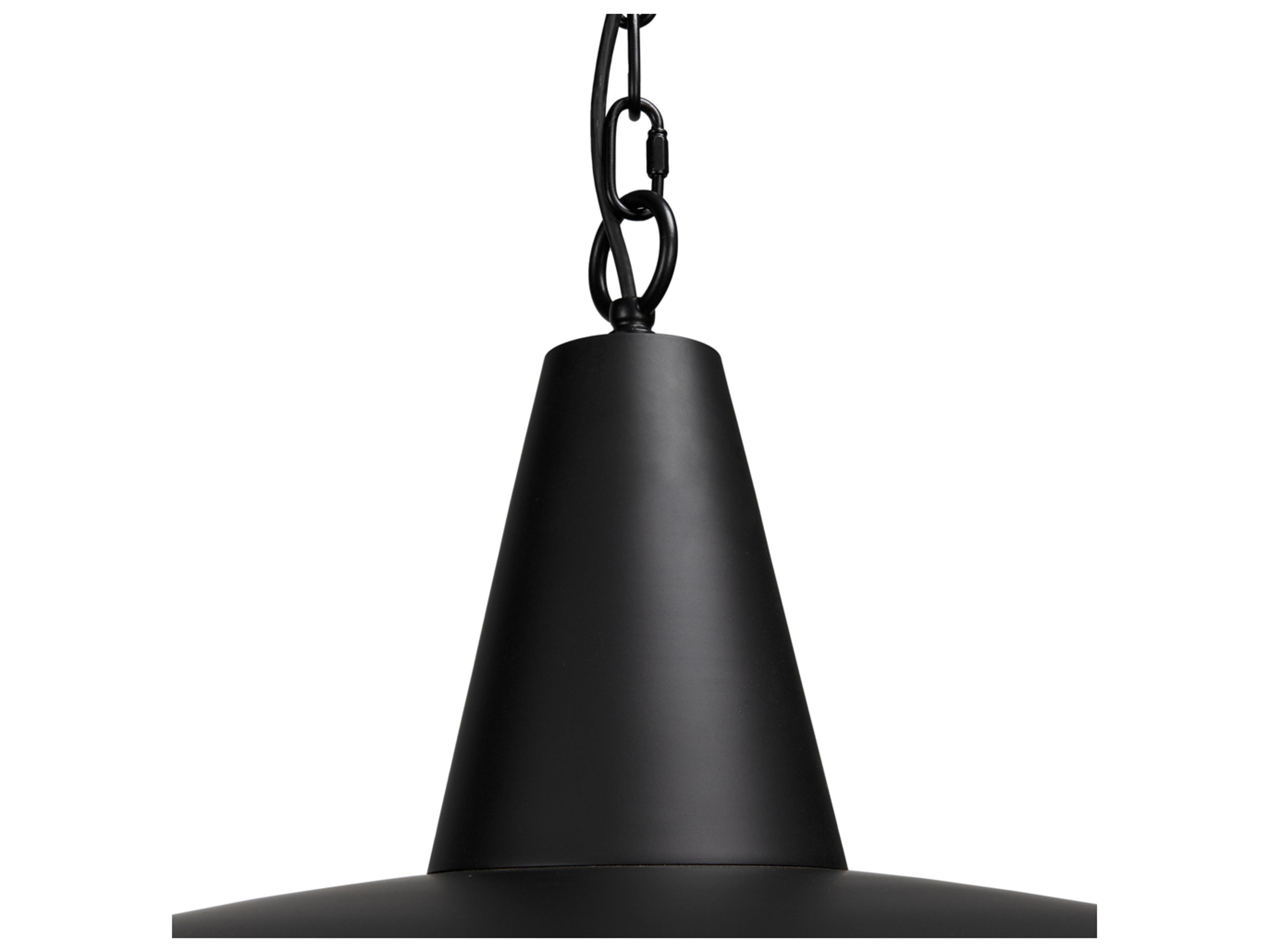 Noir UFO 1-Light Matte Black Bowl Pendant