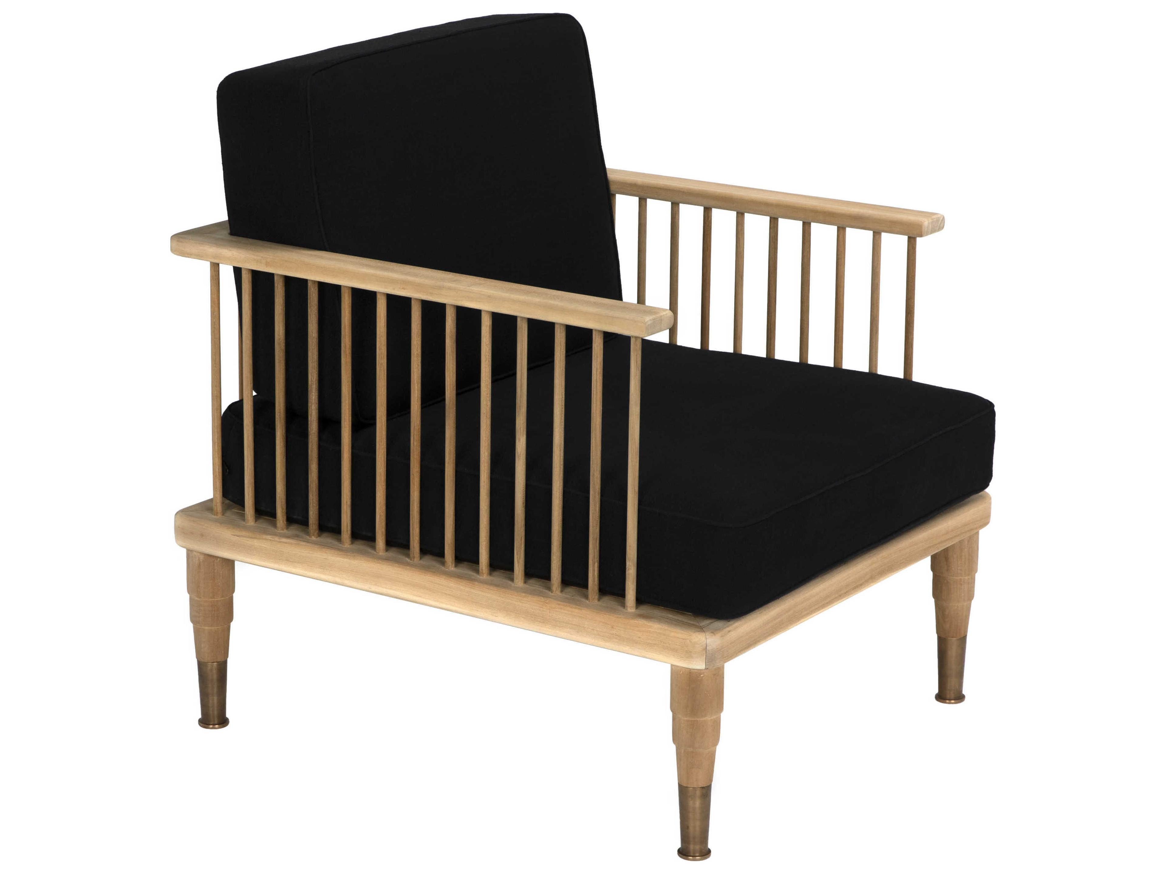 Noir Murphy Black Fabric Accent Chair