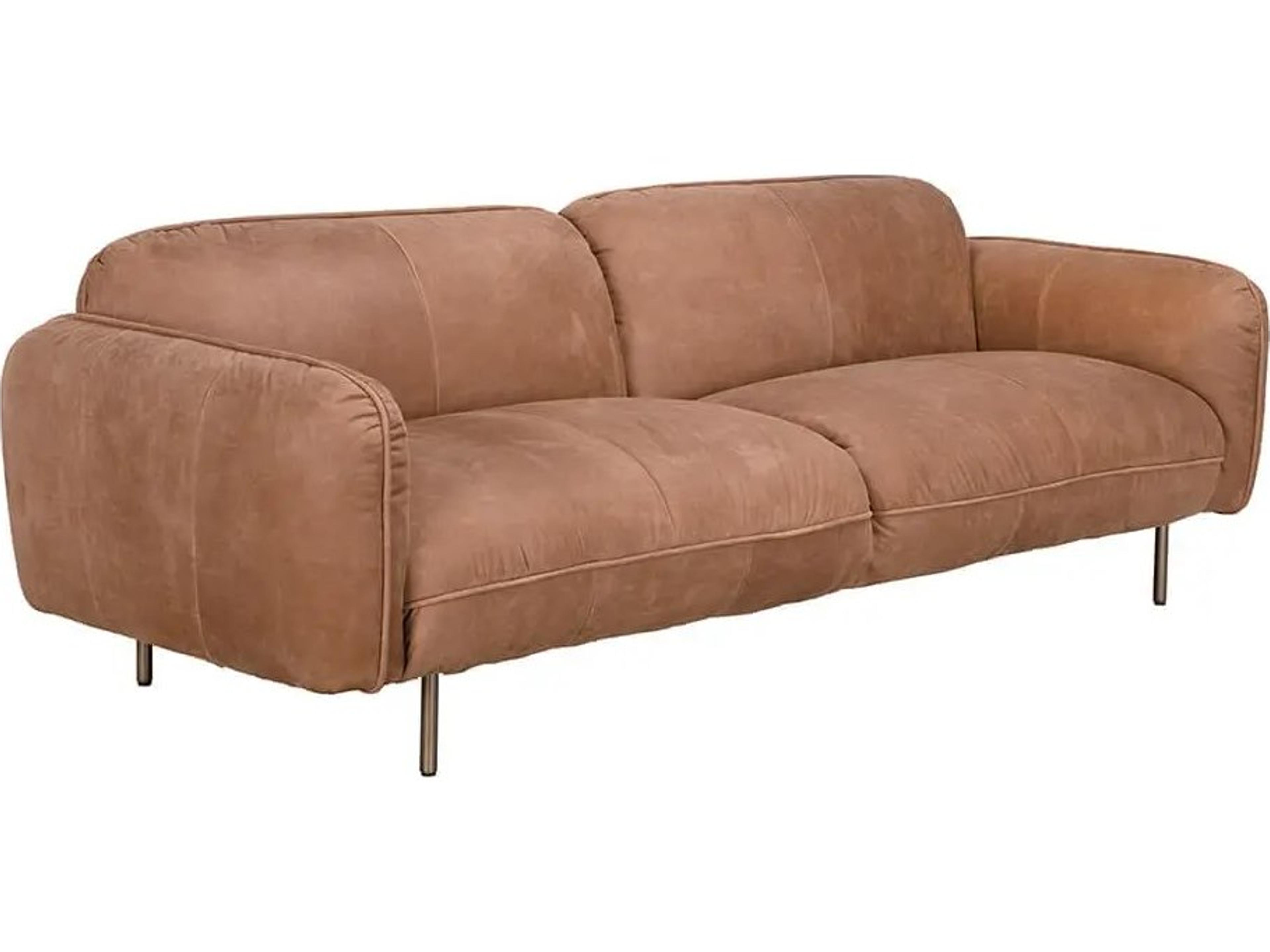 Franklin Brown Leather Sofa