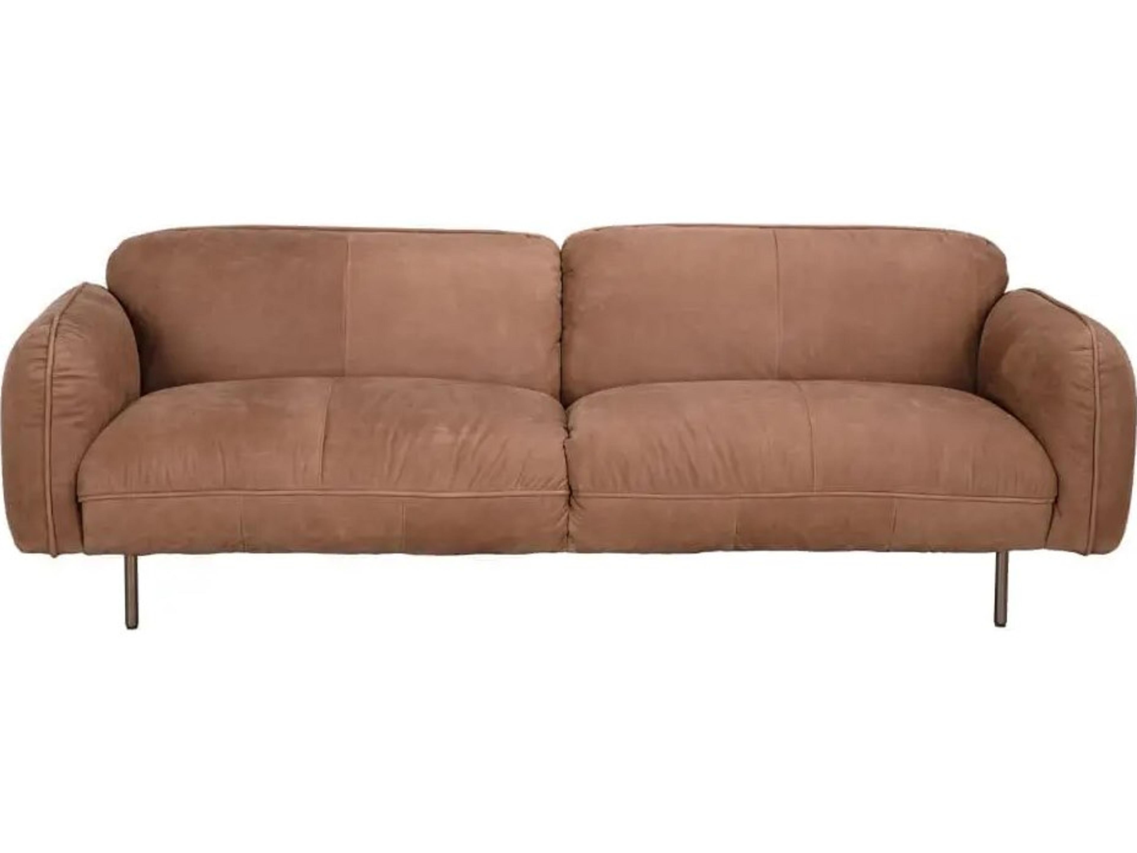 Noir Franklin Brown Leather Sofa