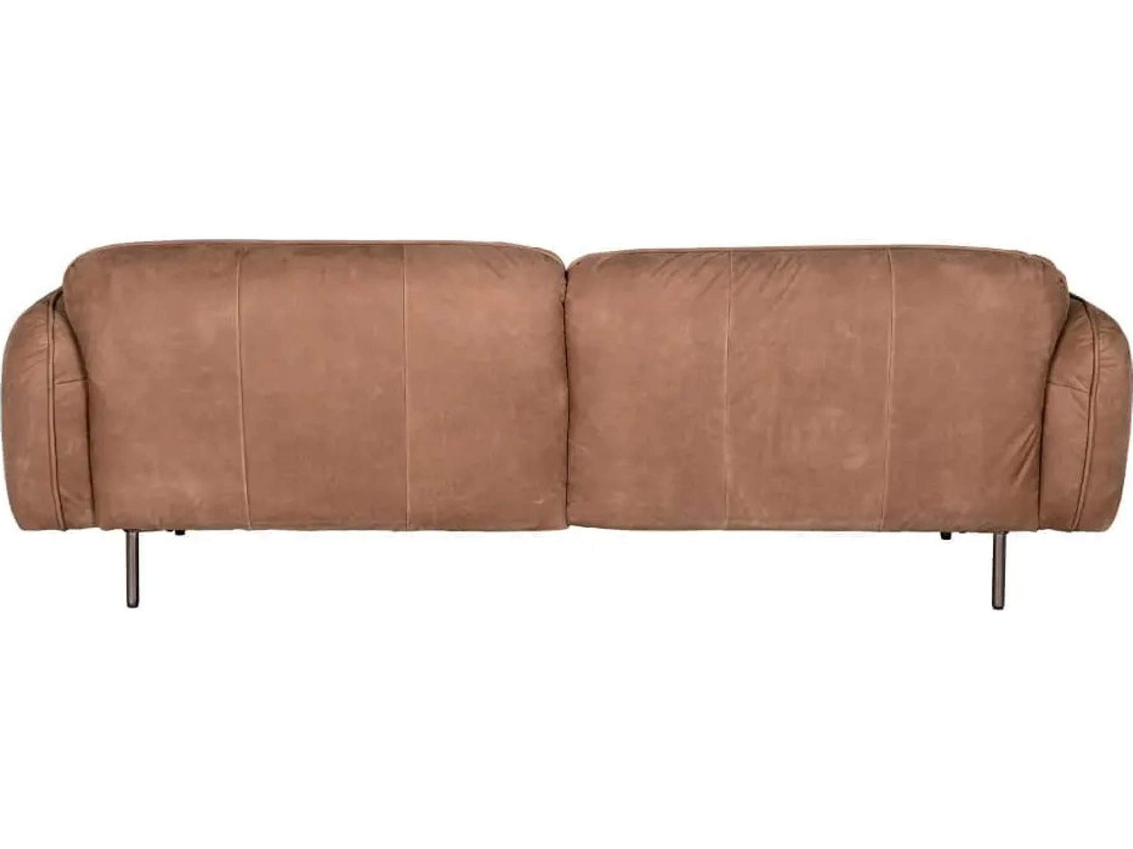 Noir Franklin Brown Leather Sofa