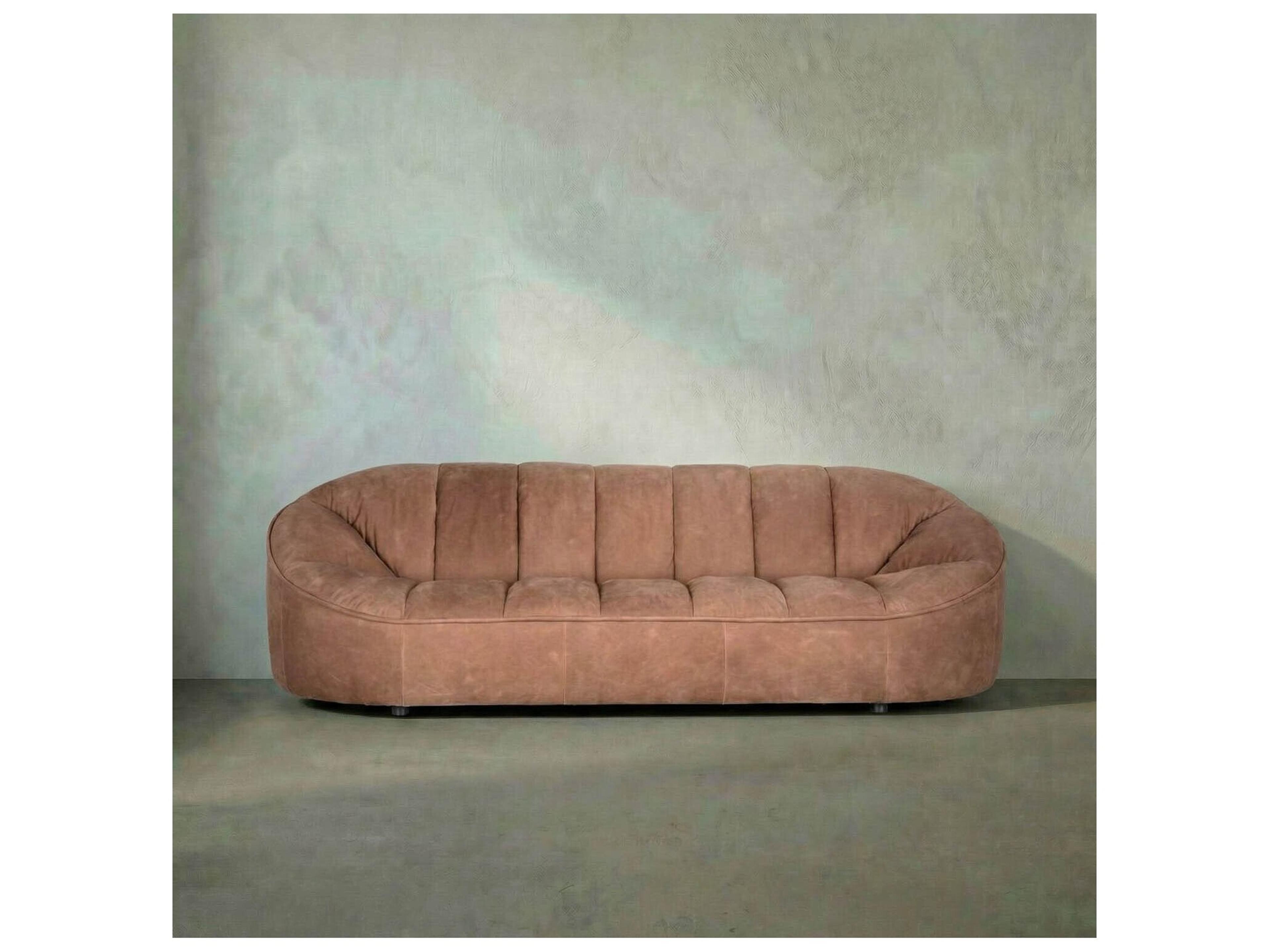 Noir Amadeus Brown Leather Sofa