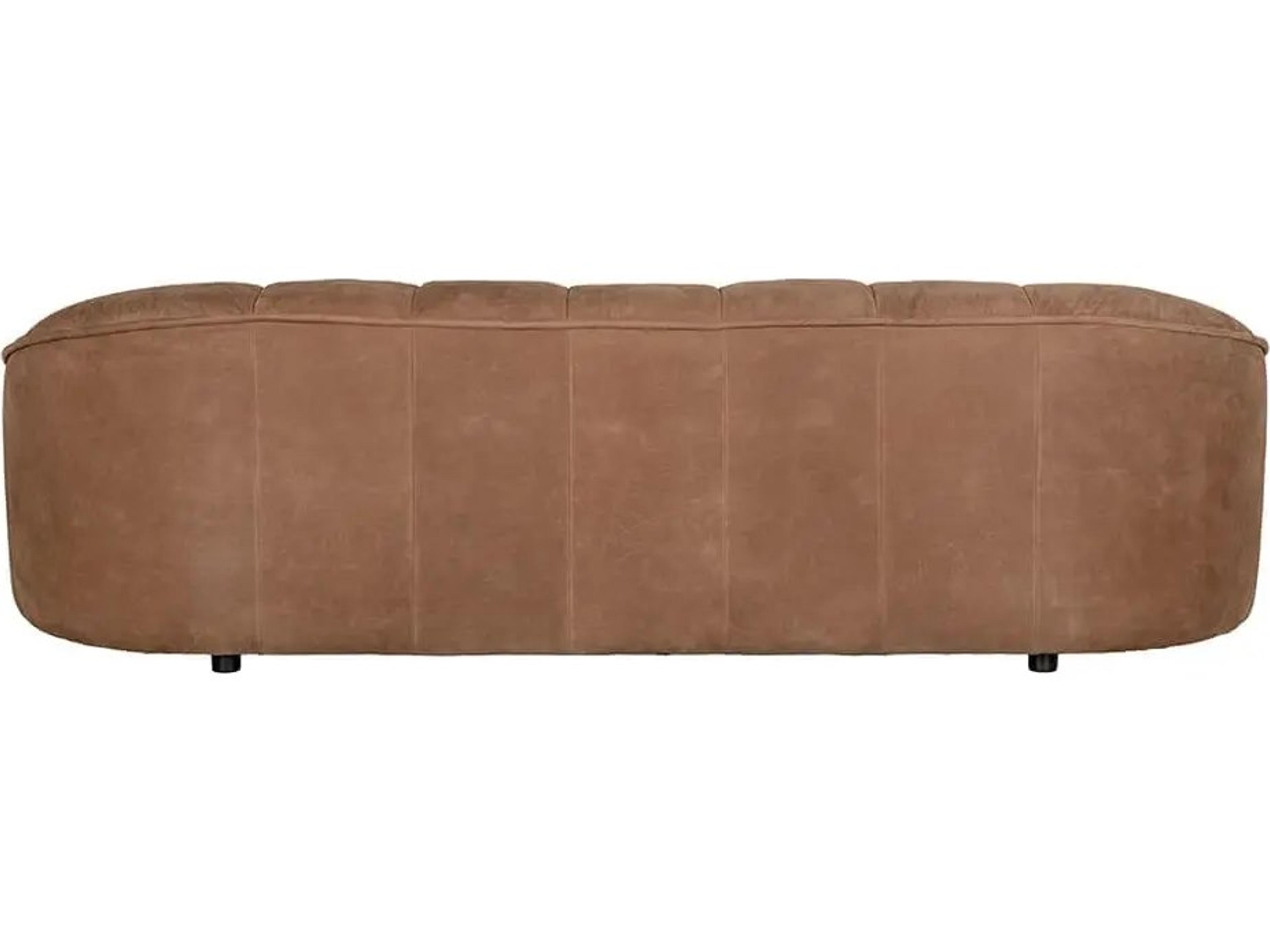 Noir Amadeus Brown Leather Sofa
