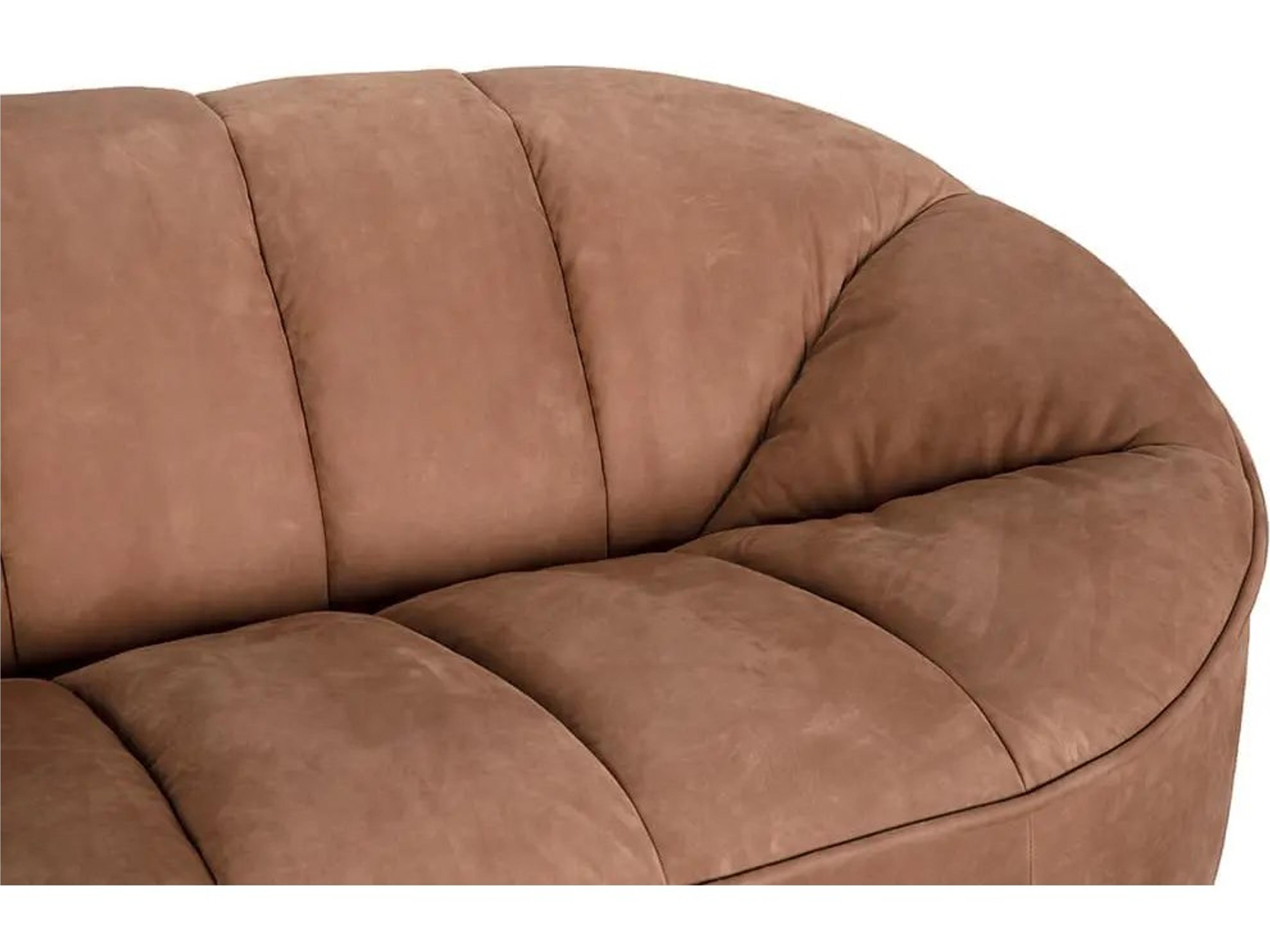 Noir Amadeus Brown Leather Sofa