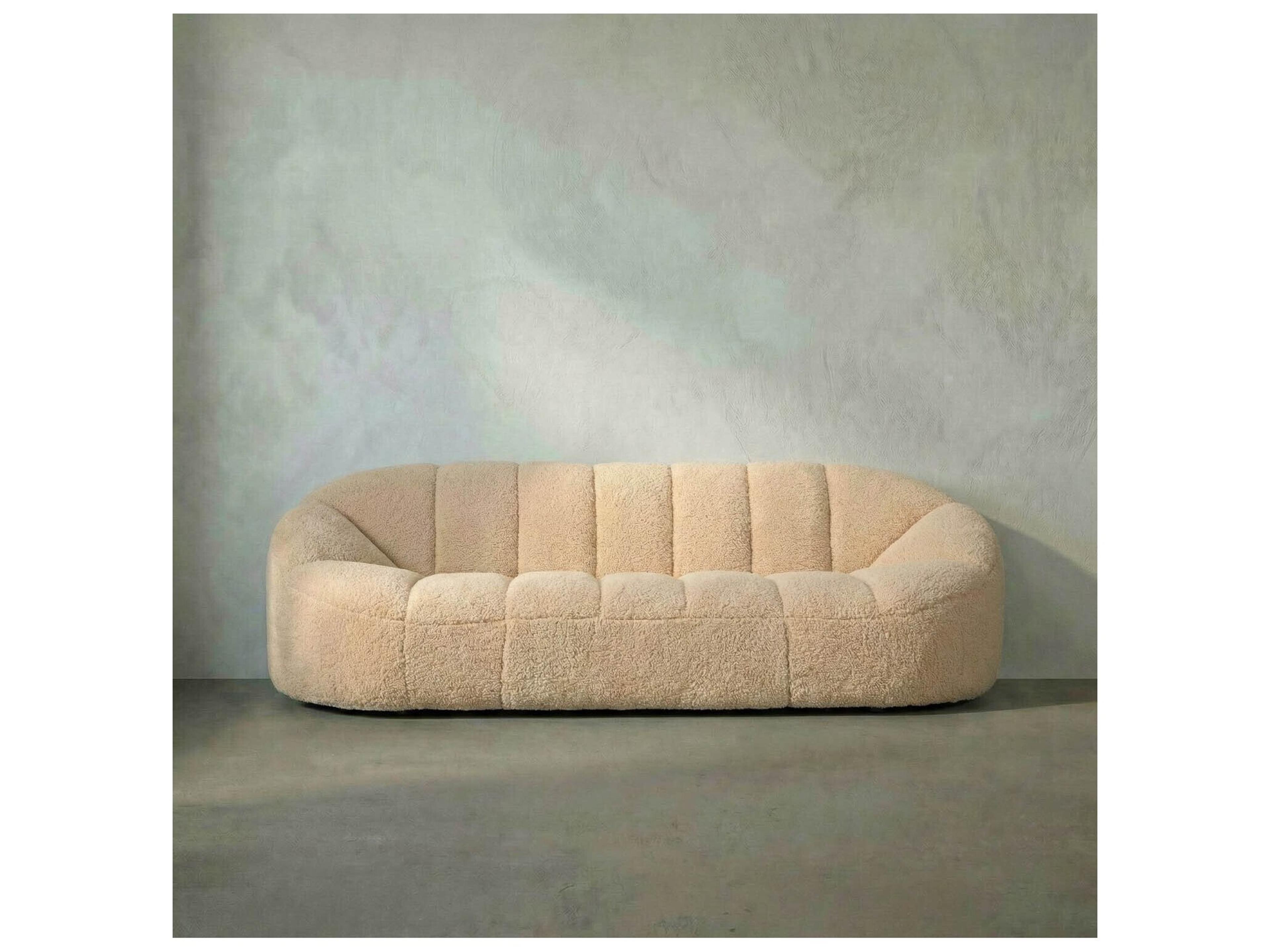 Noir Amadeus Beige Upholstered Sofa