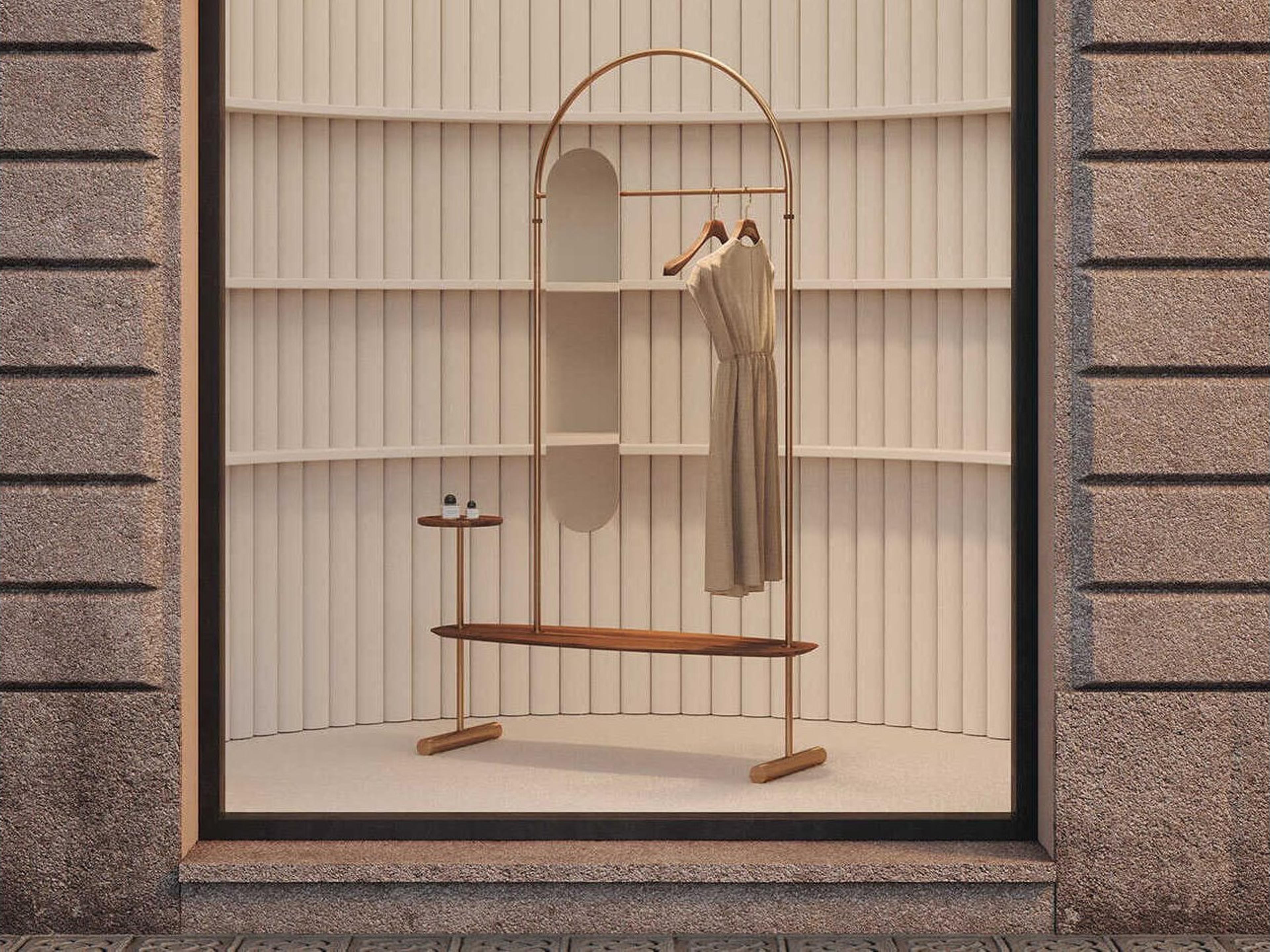 Nomon Arco Brass Oval Floor Mirror