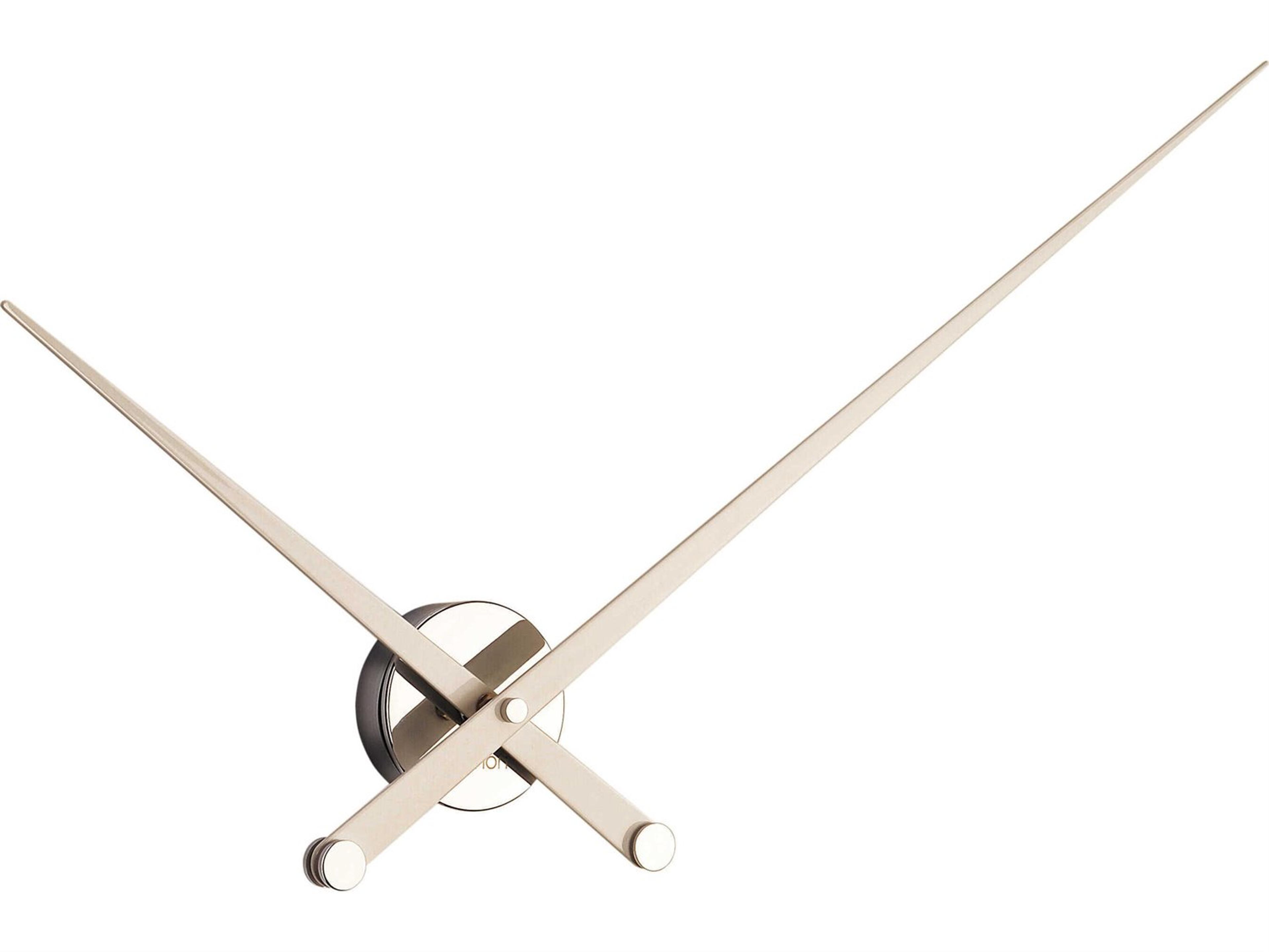 Axioma Chrome White Lacquered Walnut Wall Clock