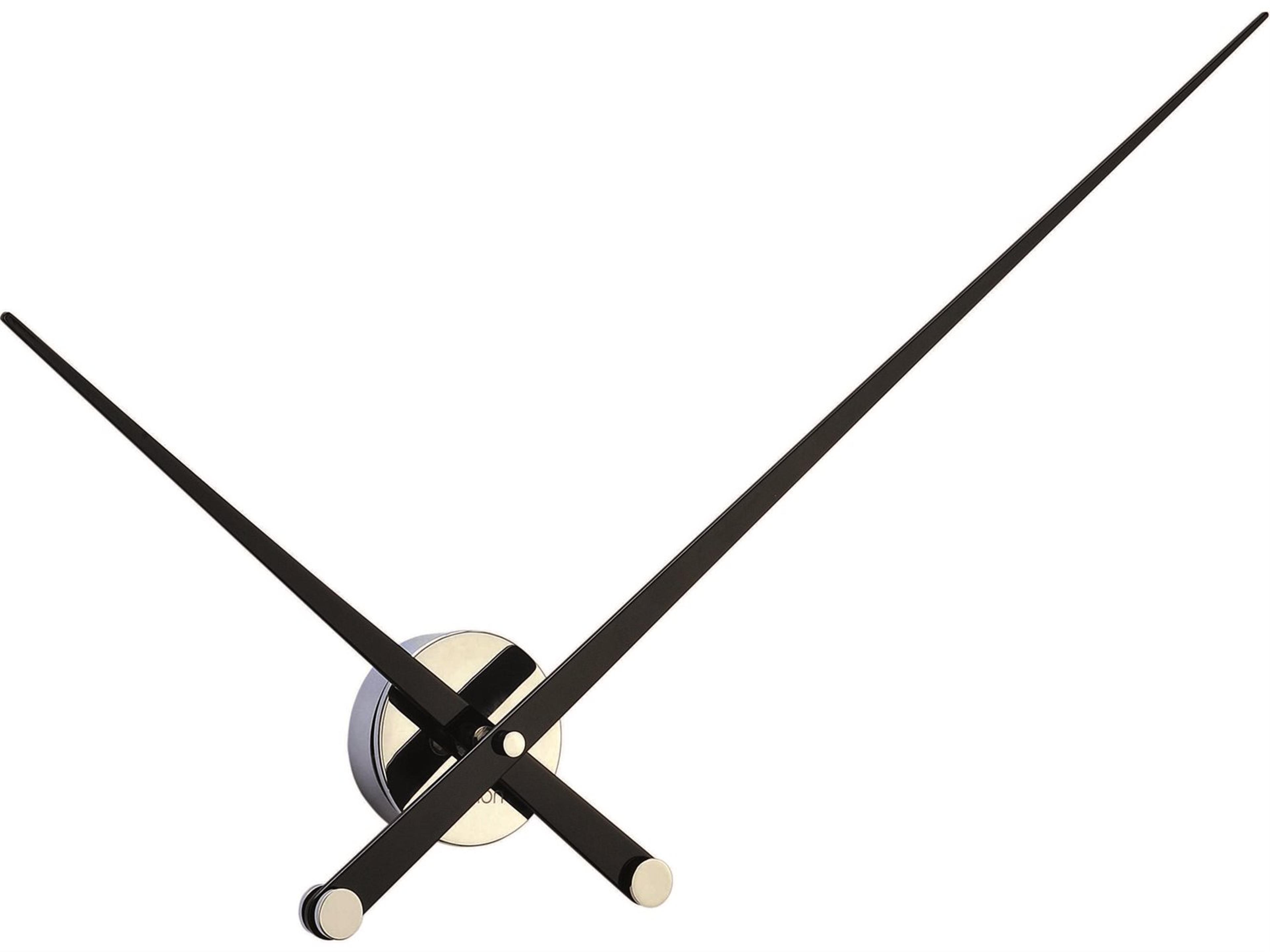 Axioma Chrome Black Lacquered Walnut Wall Clock