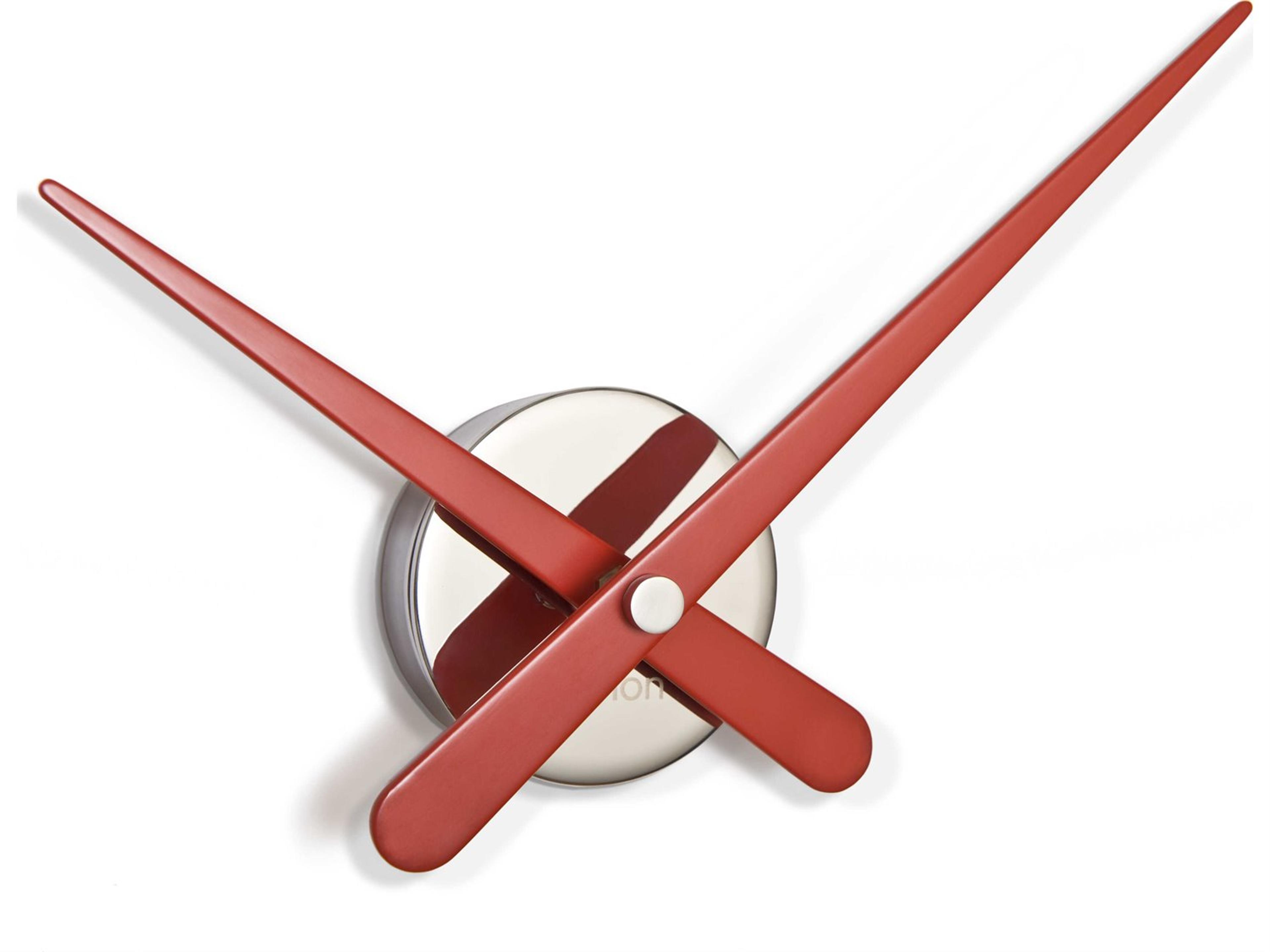 Axioma Mini Chrome Red Lacquered Walnut Wall Clock