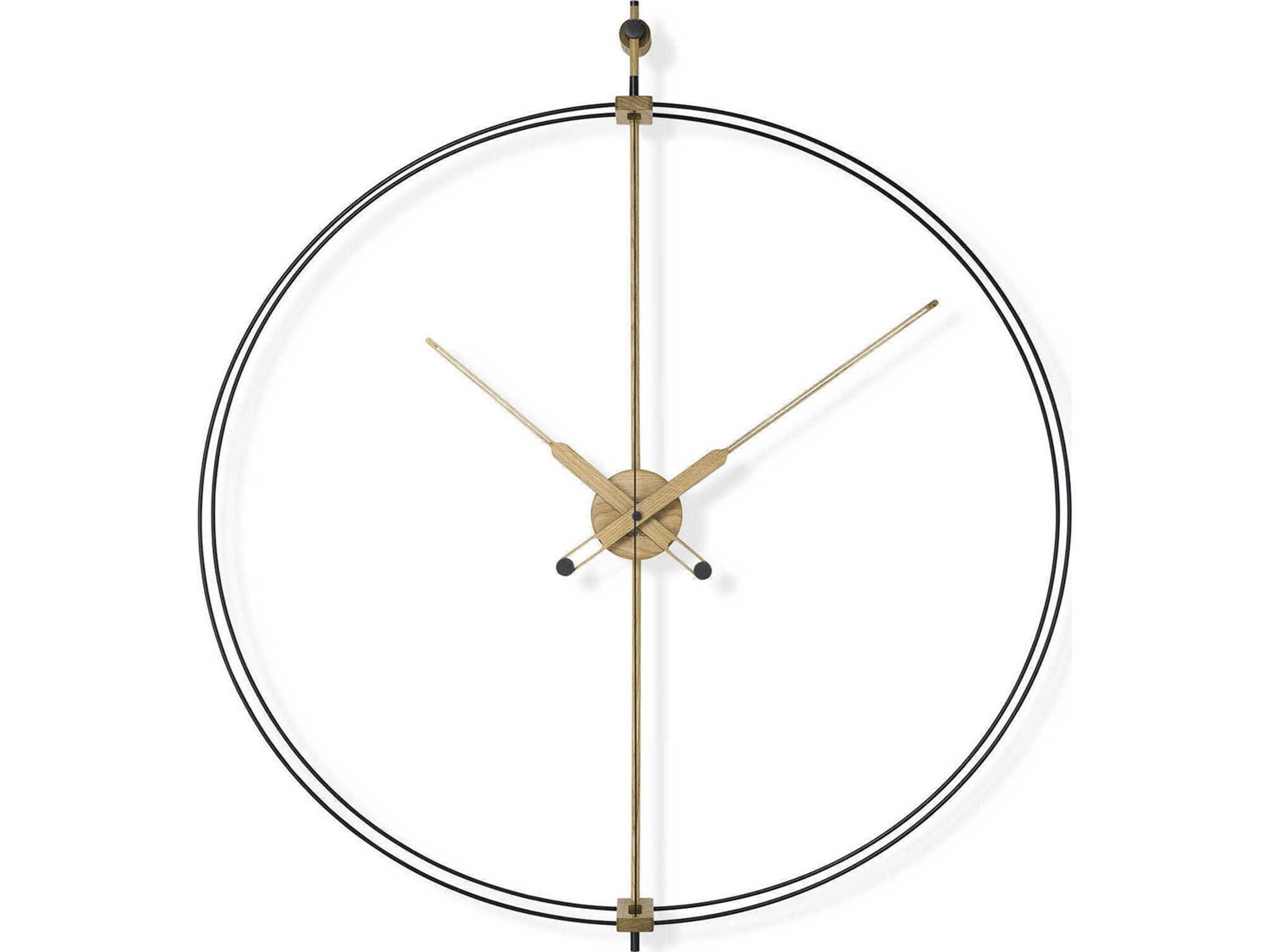 Barcelona Premium Black Brass Wall Clock