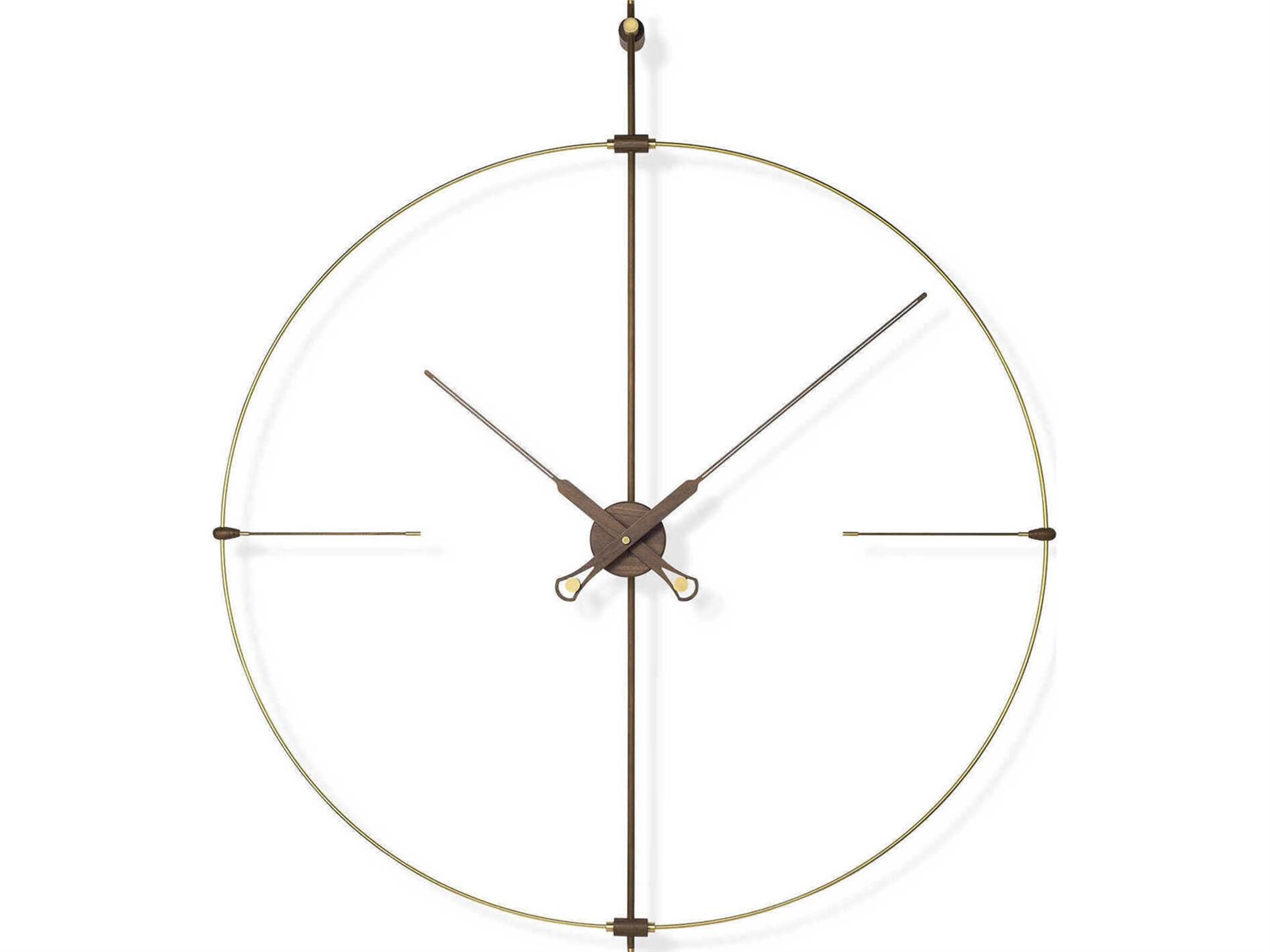 Bilbao Premium Brass Walnut Wall Clock