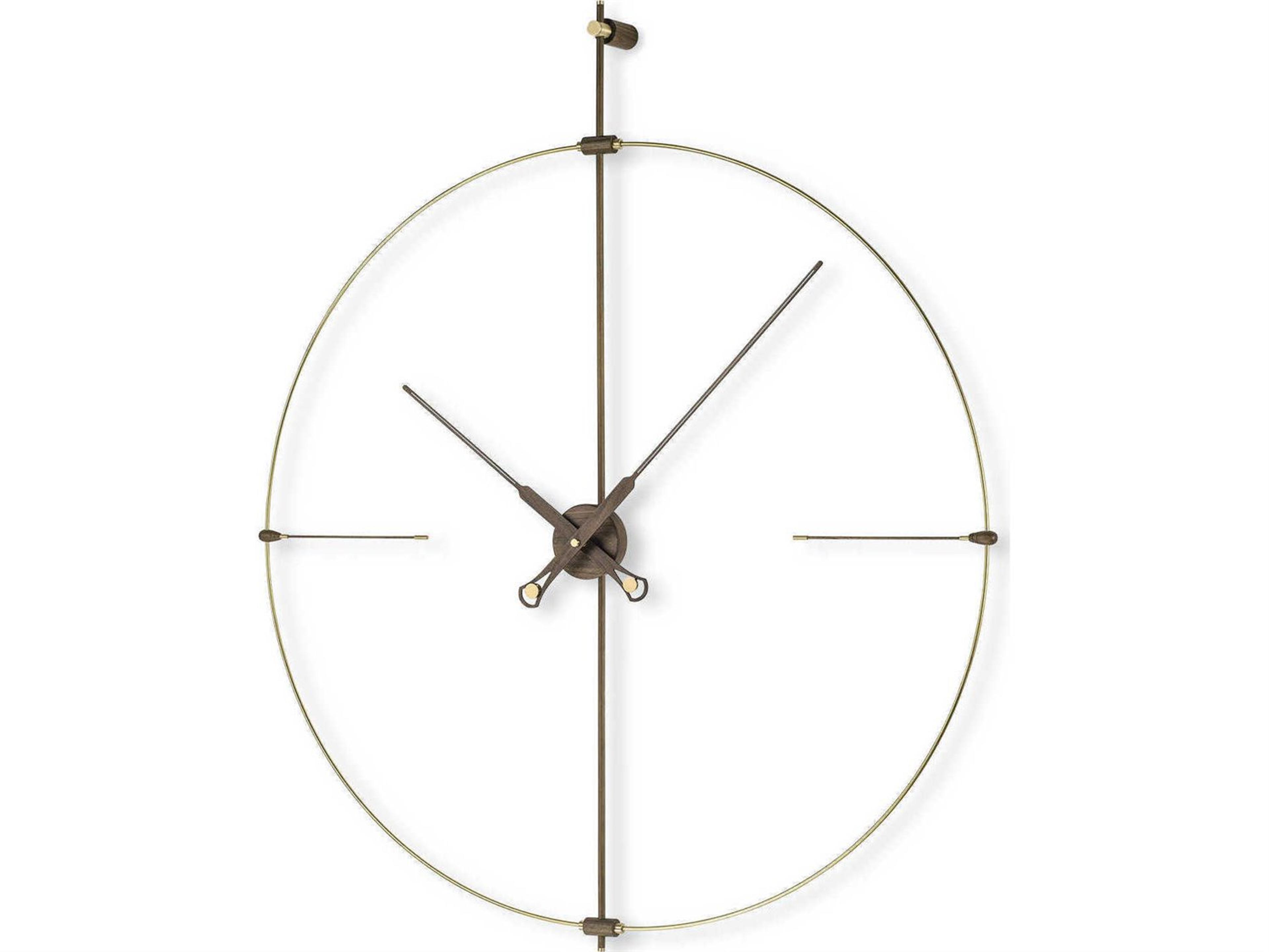 Nomon Bilbao Premium Brass Walnut Wall Clock
