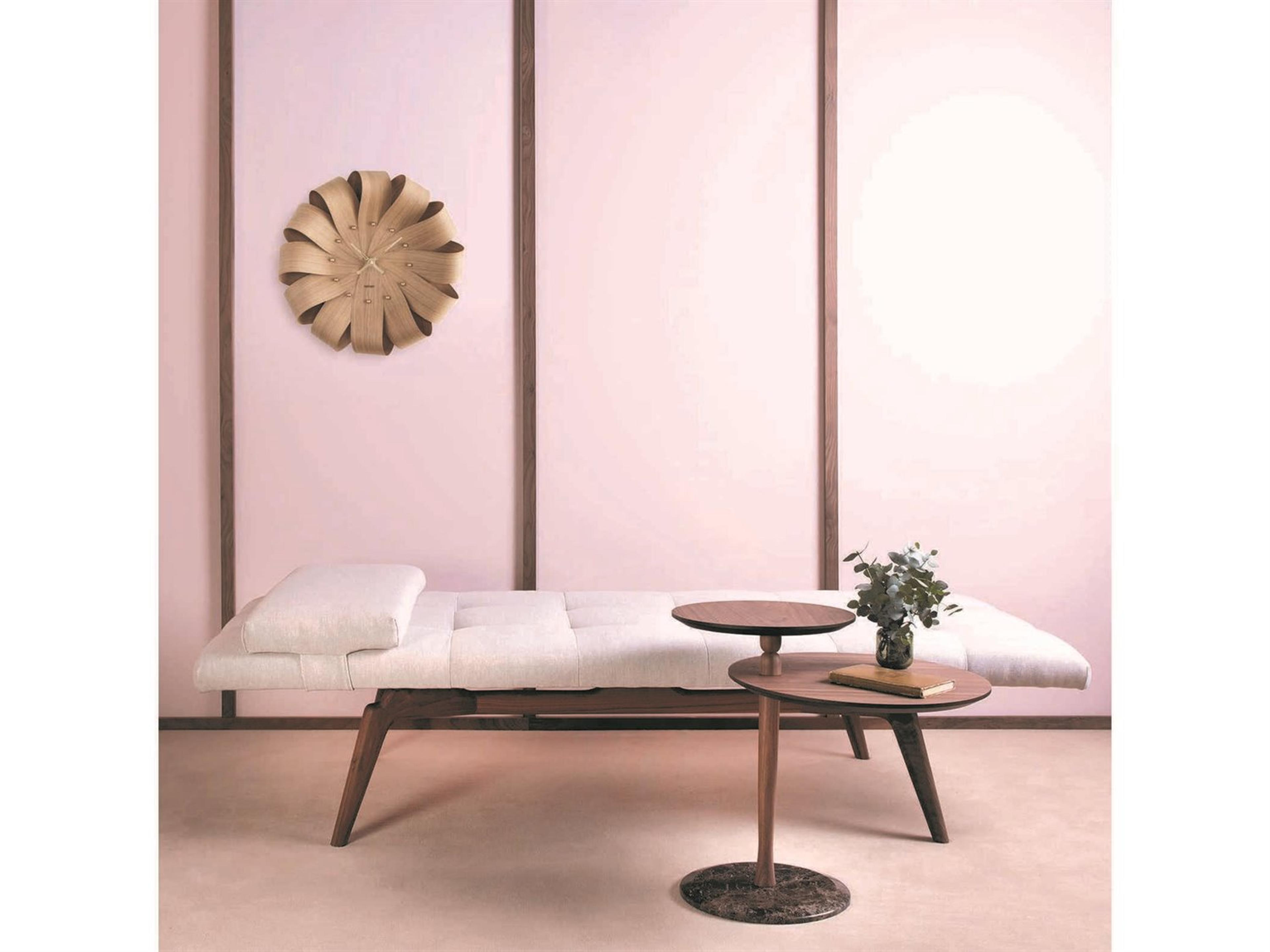 Nomon Brisa Oak  Polished Brass Wall Clock