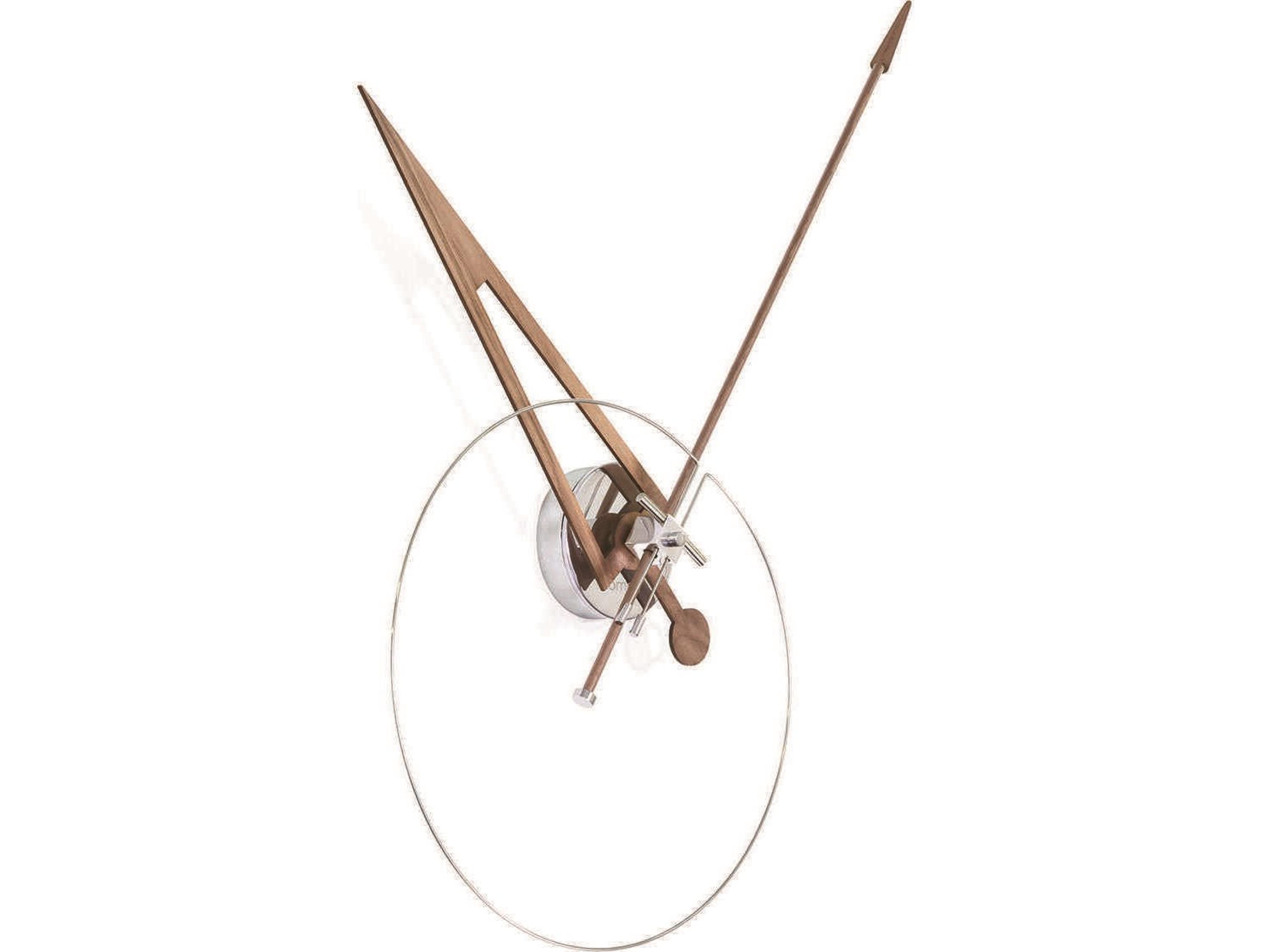 Nomon Cris Polished Brass Black Walnut Wall Clock
