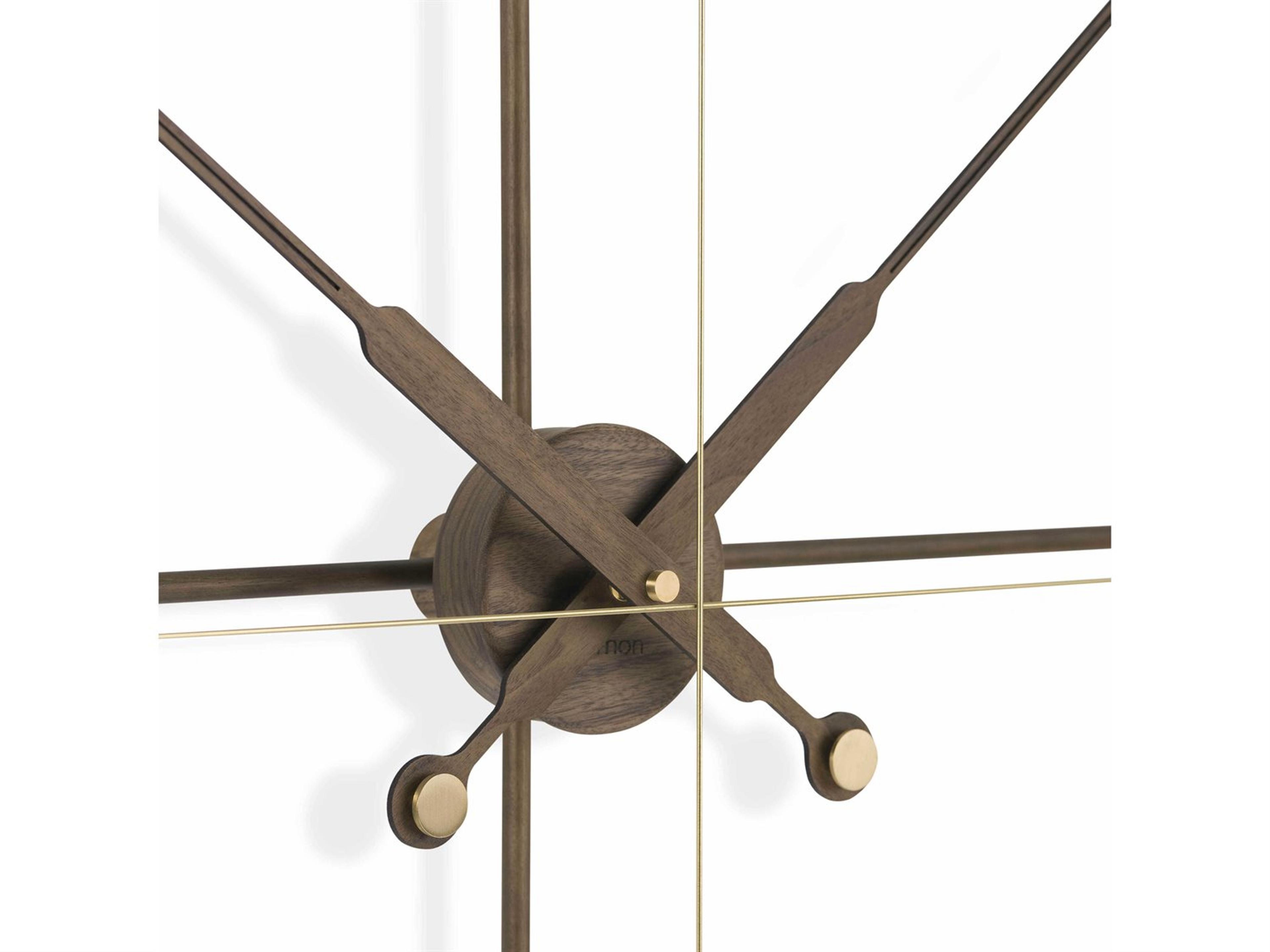 Nomon Delmori Brass Walnut Wall Clock