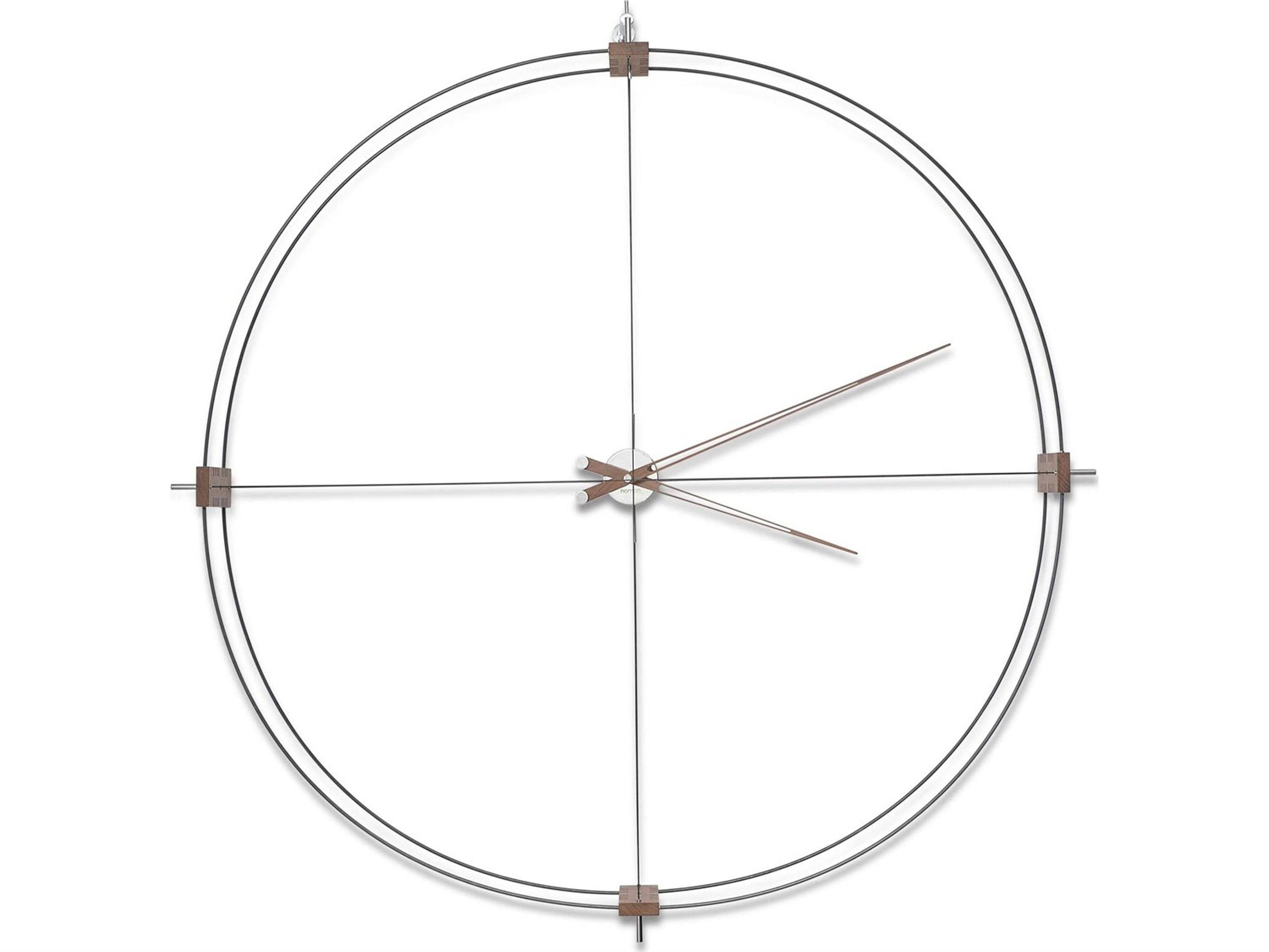 Delmori Black Walnut Wall Clock