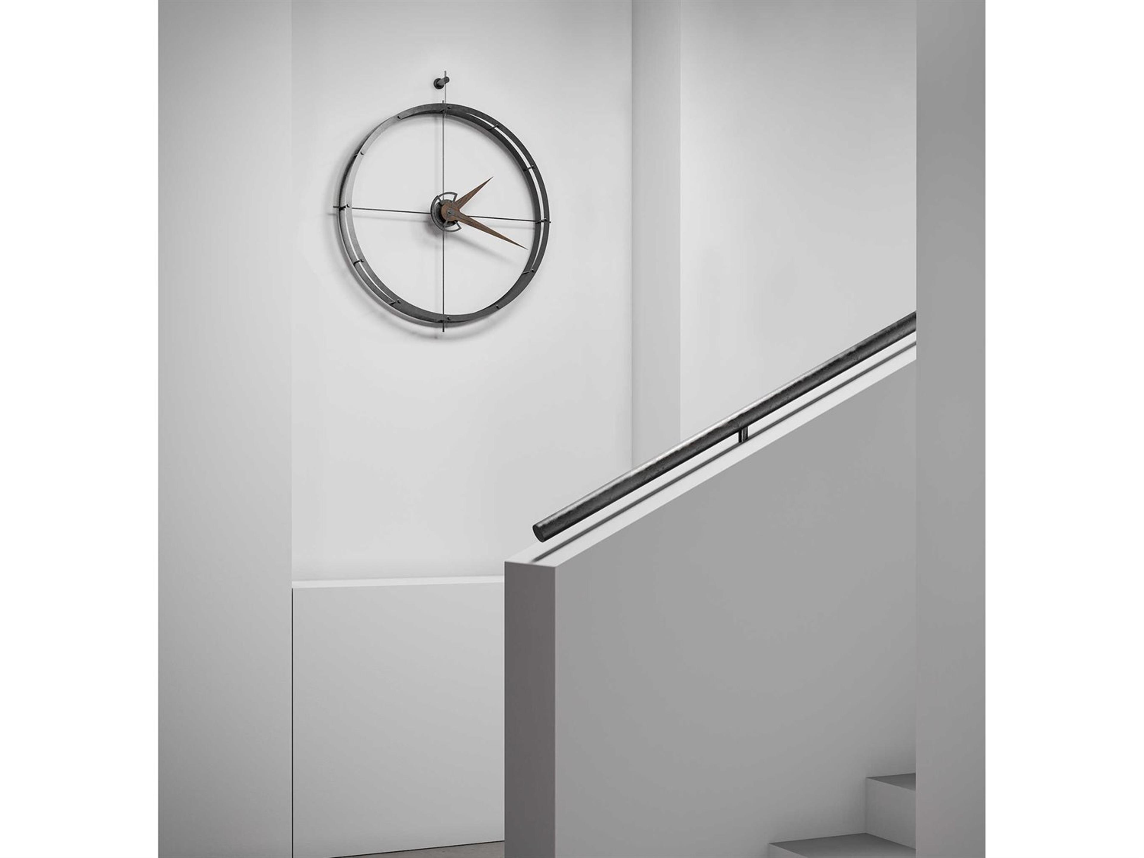 Nomon Doble Stainless Steel Walnut Wall Clock