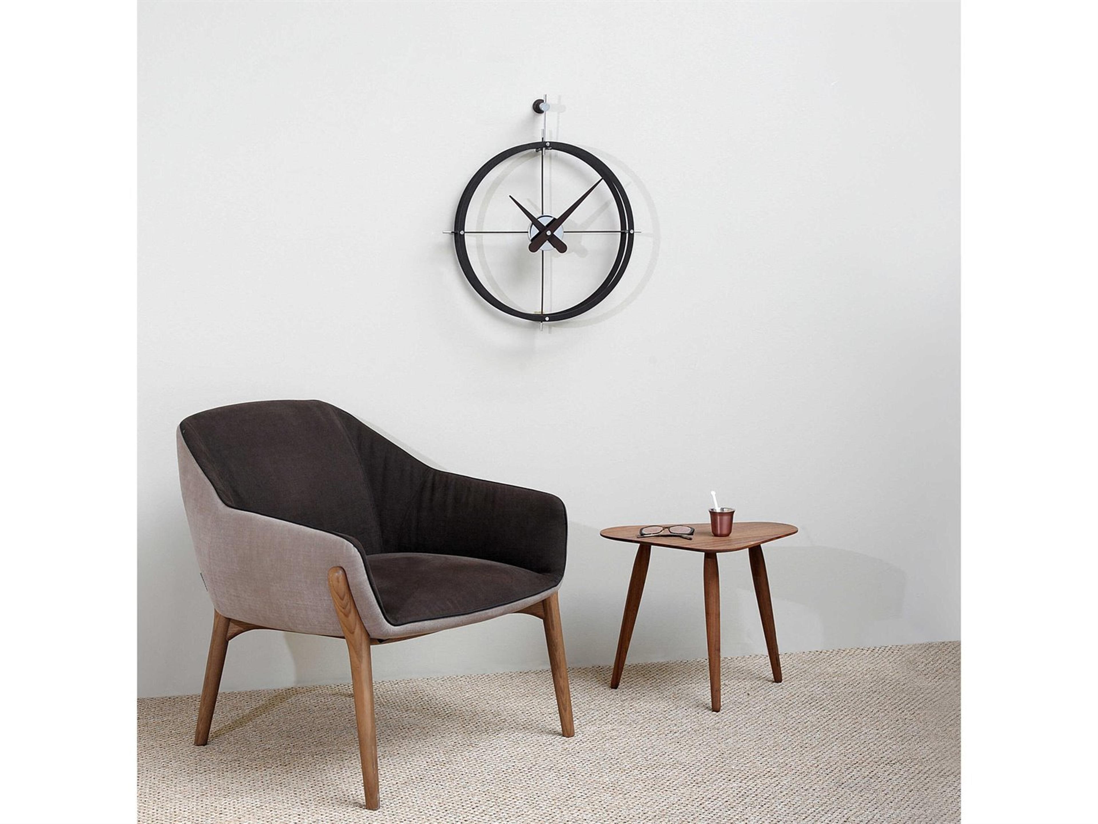 Nomon Dos Puntos Calabo Wood Brass Wall Clock