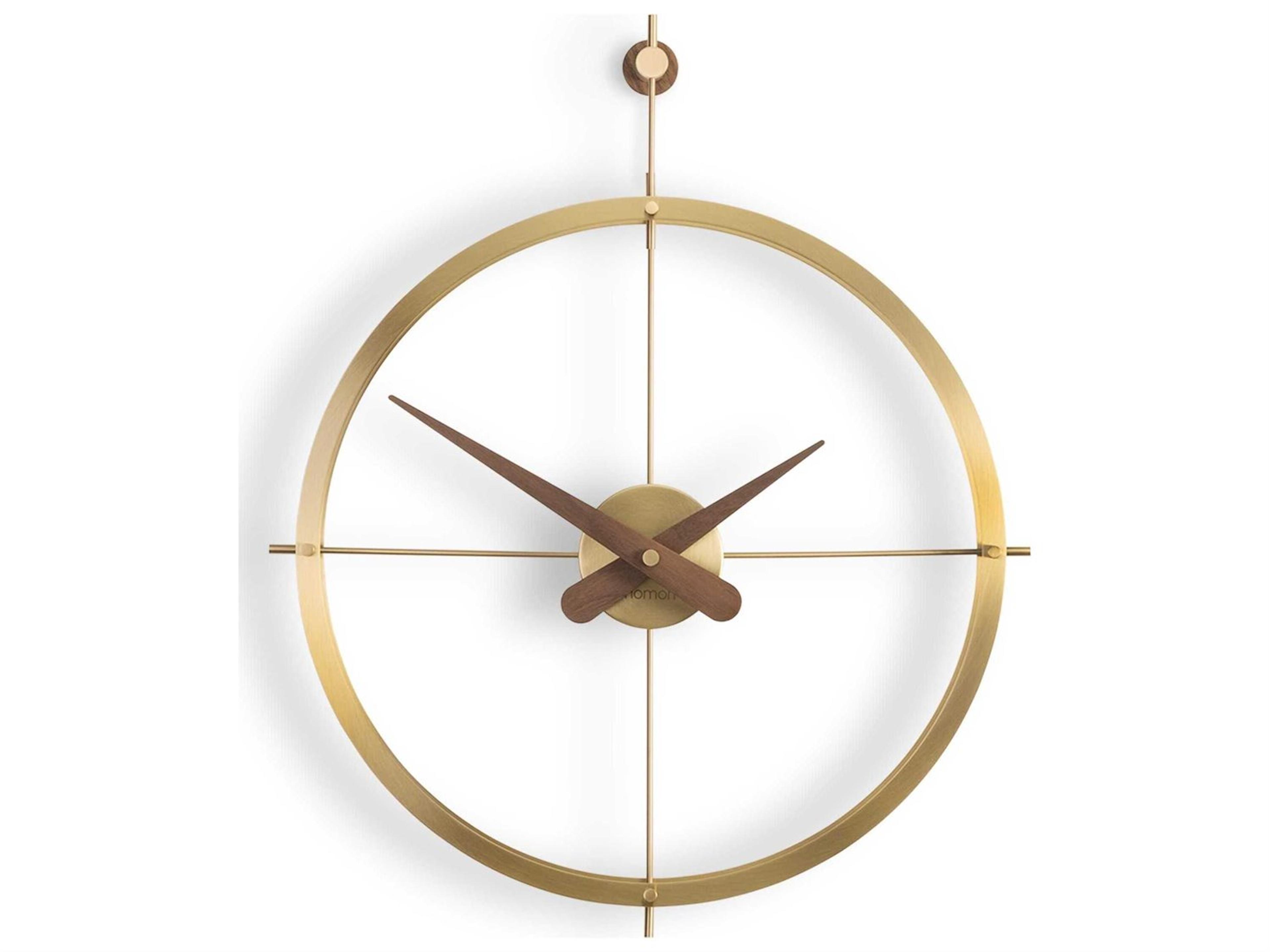 Dos Puntos Polished Brass Wall Clock
