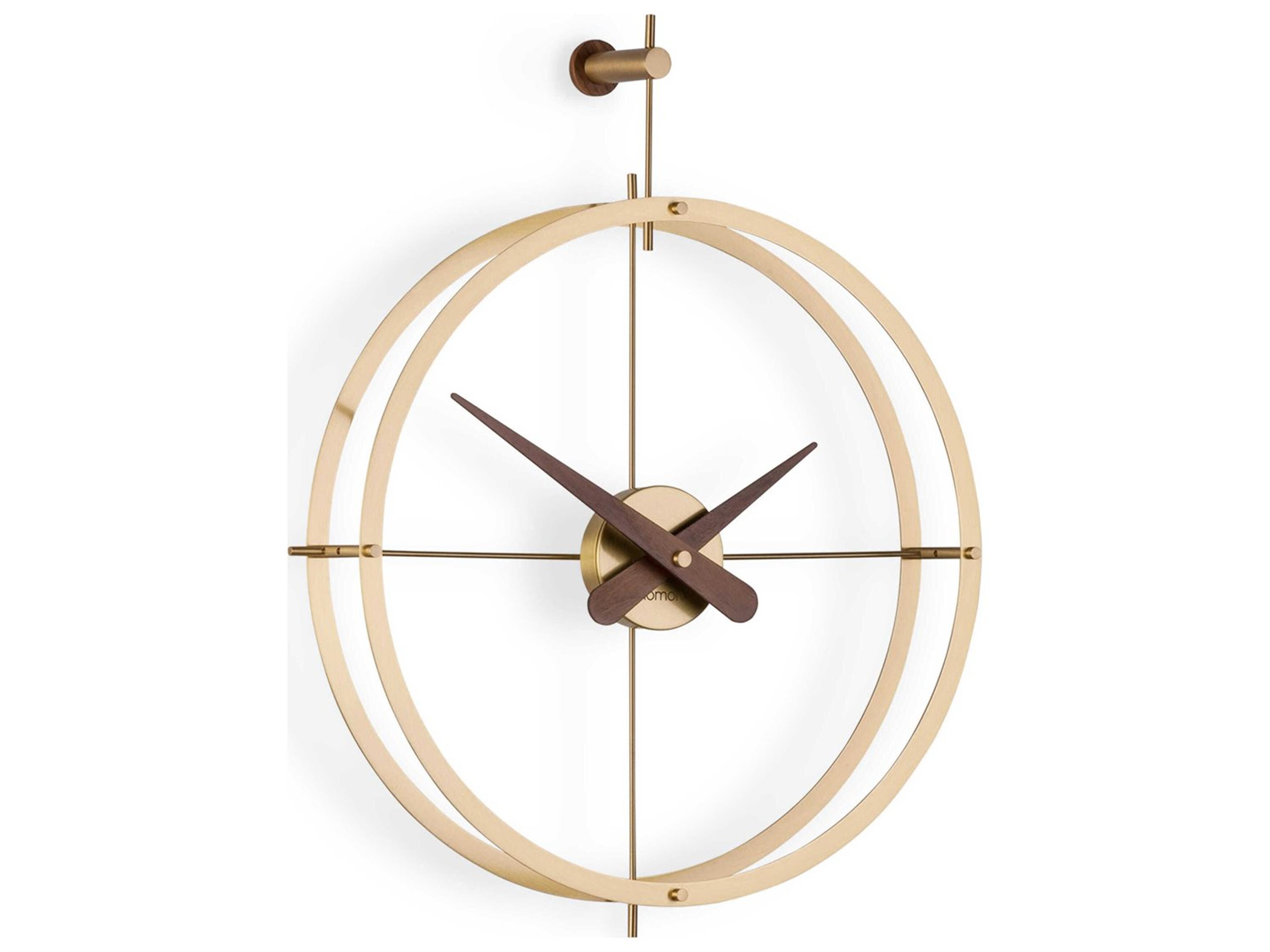 Nomon Dos Puntos Polished Brass Wall Clock
