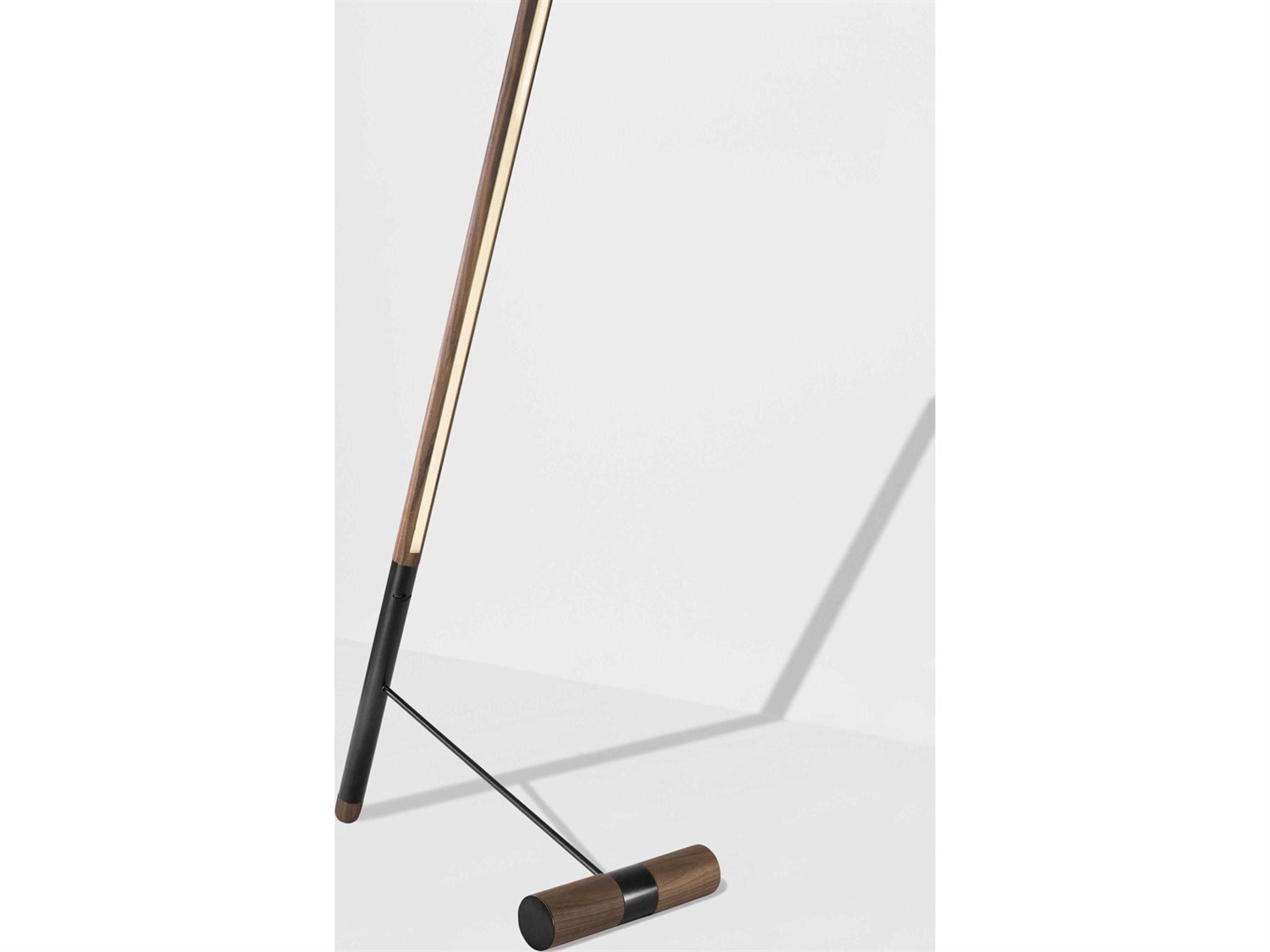 Nomon Linea Walnut Graphite Brown Floor Lamp