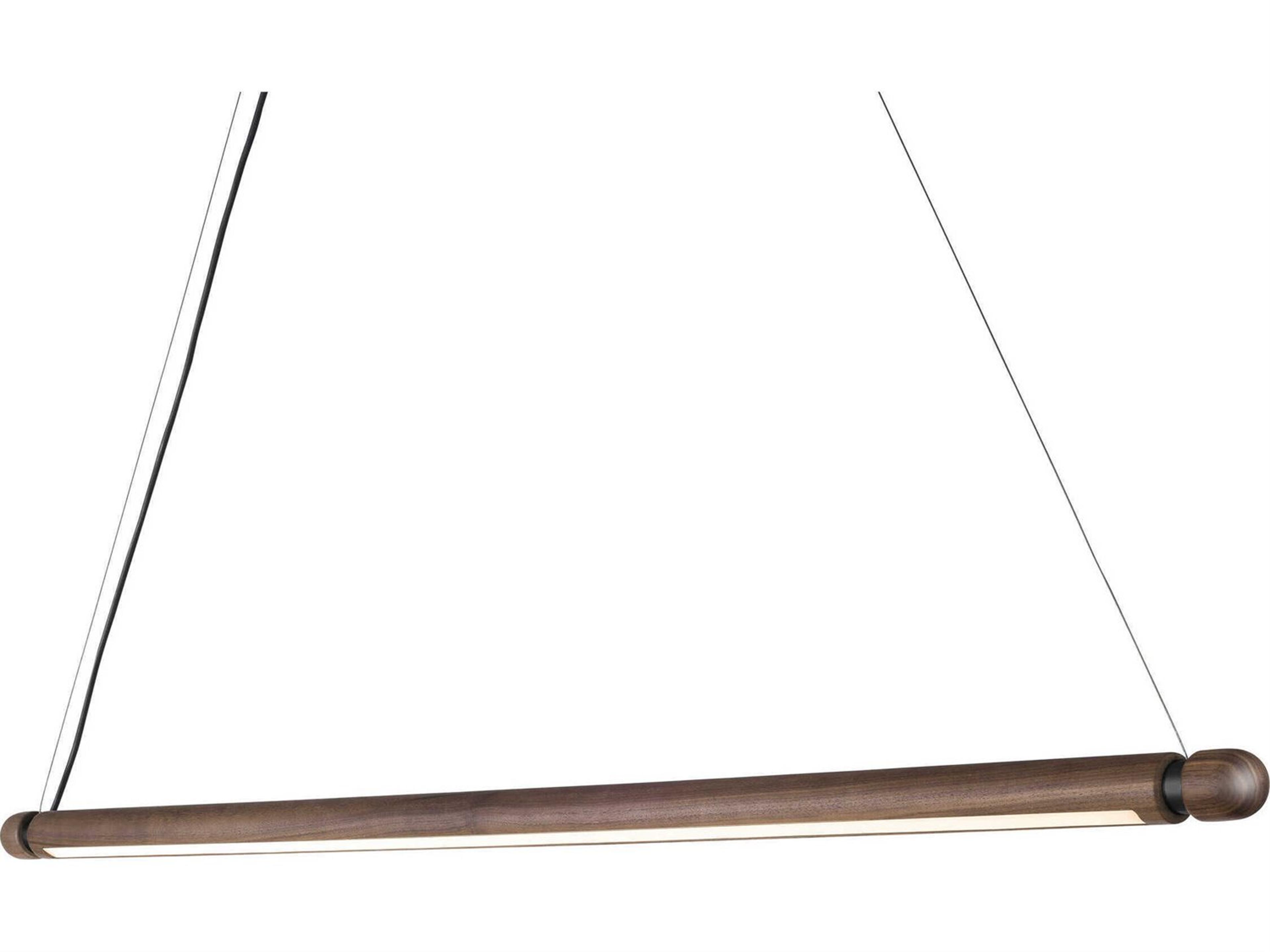 Linea 1-Light Walnut Graphite Brown Linear Island Pendant