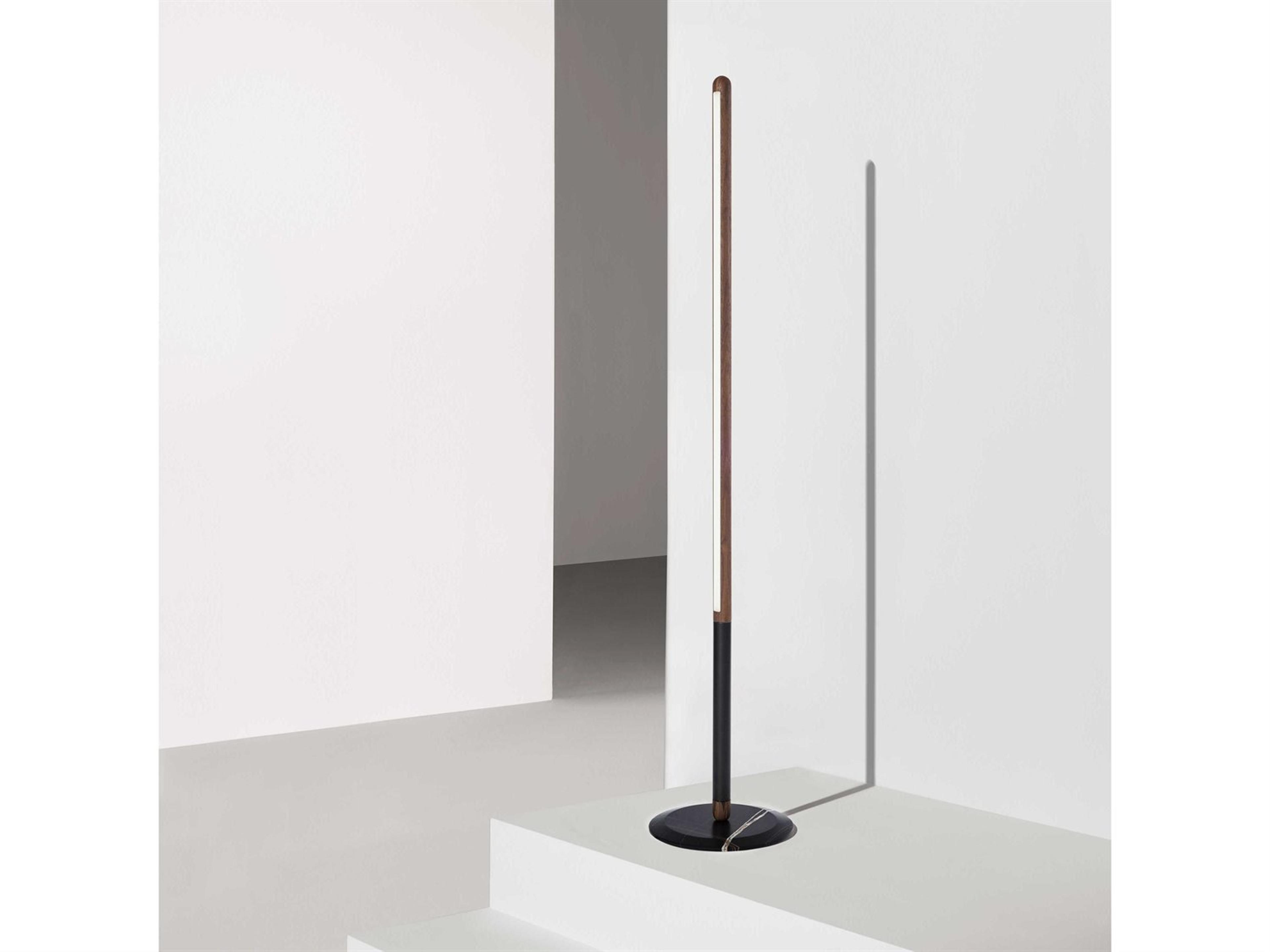 Nomon Linea Walnut Graphite Brown Floor Lamp