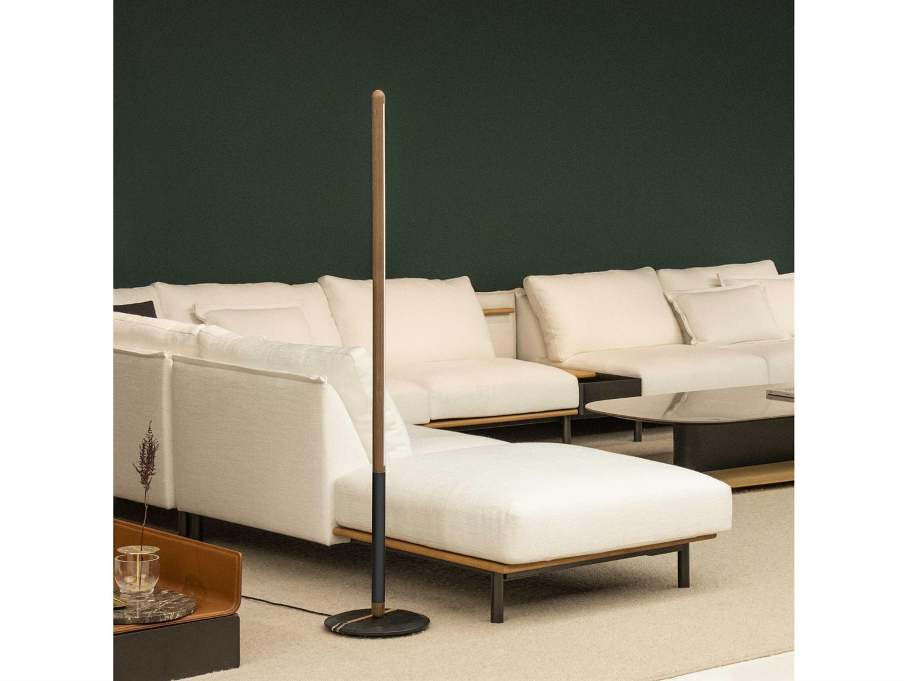 Nomon Linea Walnut Graphite Brown Floor Lamp