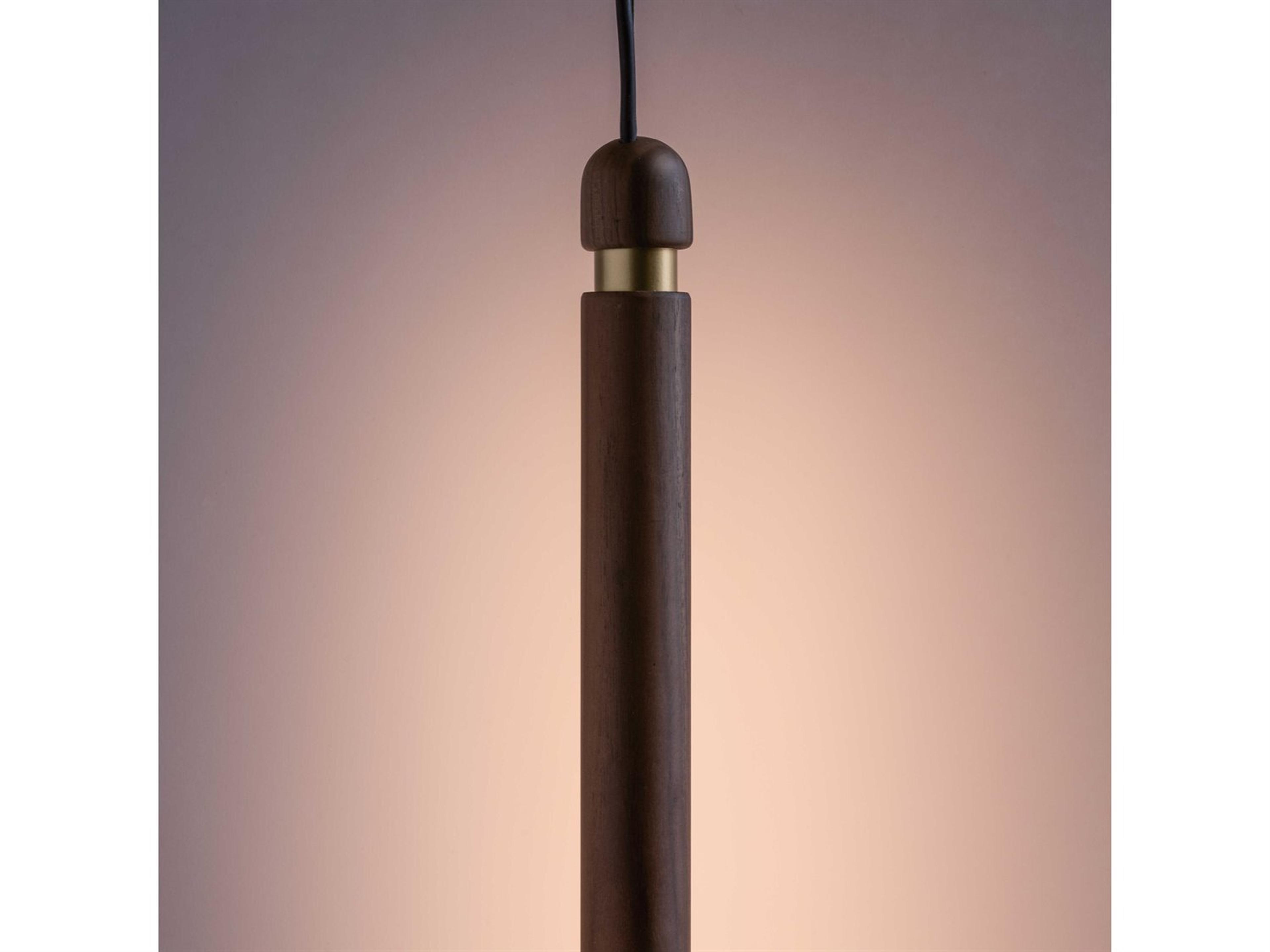 Nomon Linea 1-Light Walnut Brass Linear Mini Pendant