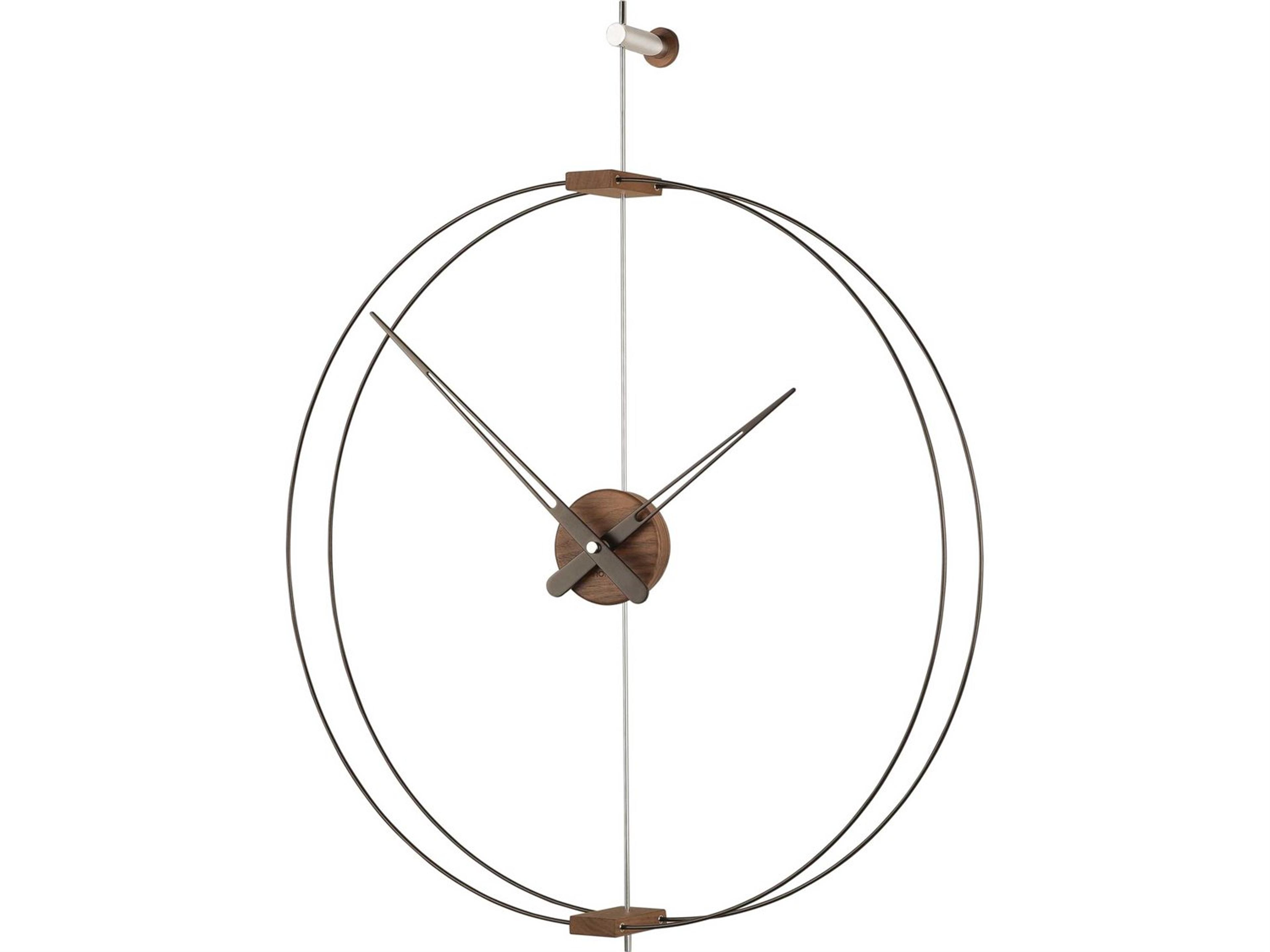 Nomon Mini Barcelona Black Brass Wall Clock