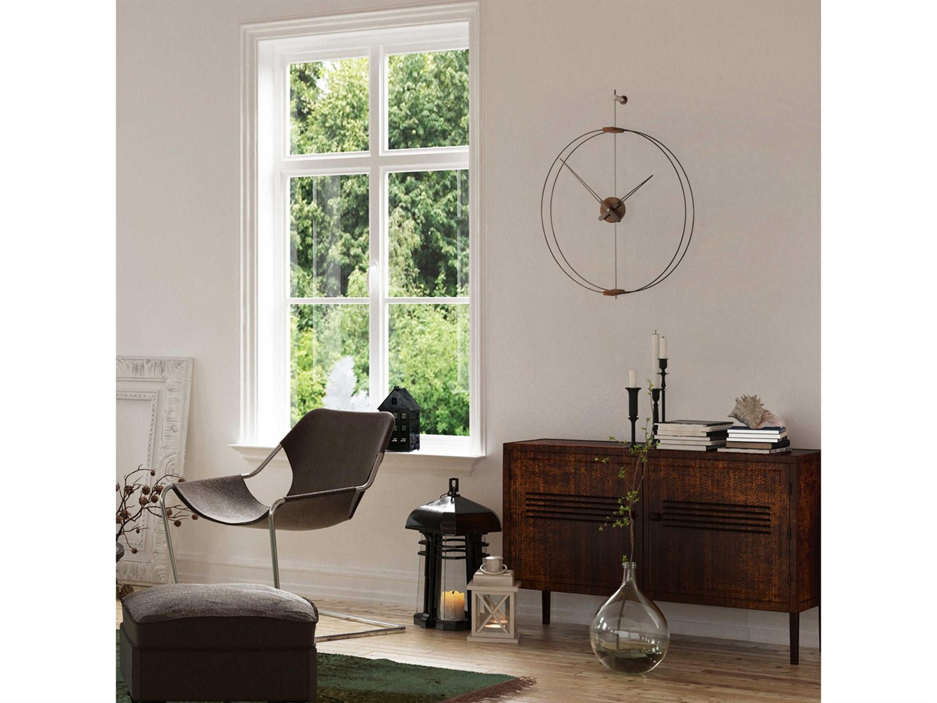 Nomon Mini Barcelona Black Brass Wall Clock