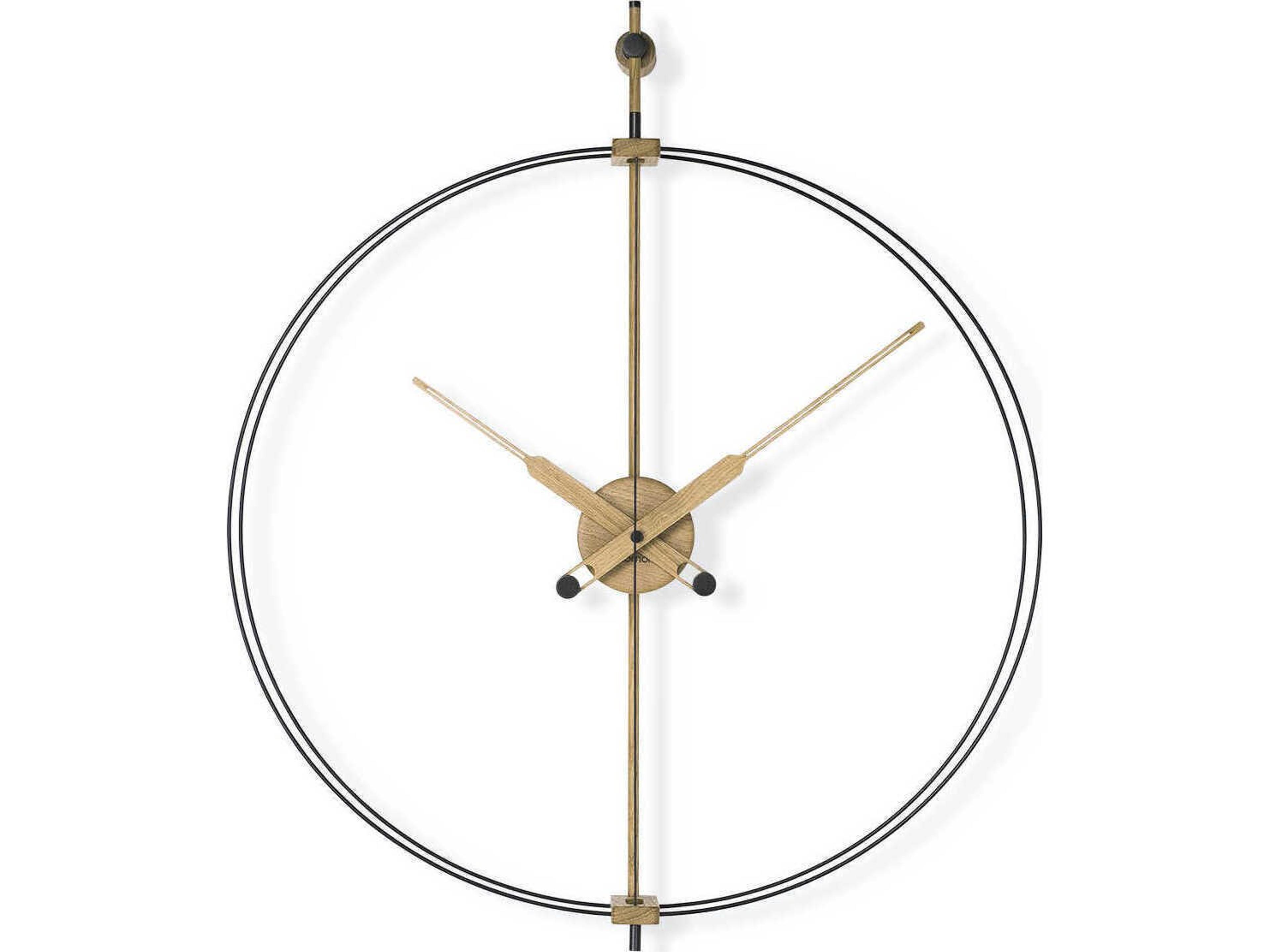 Mini Barcelona Black Brass Wall Clock