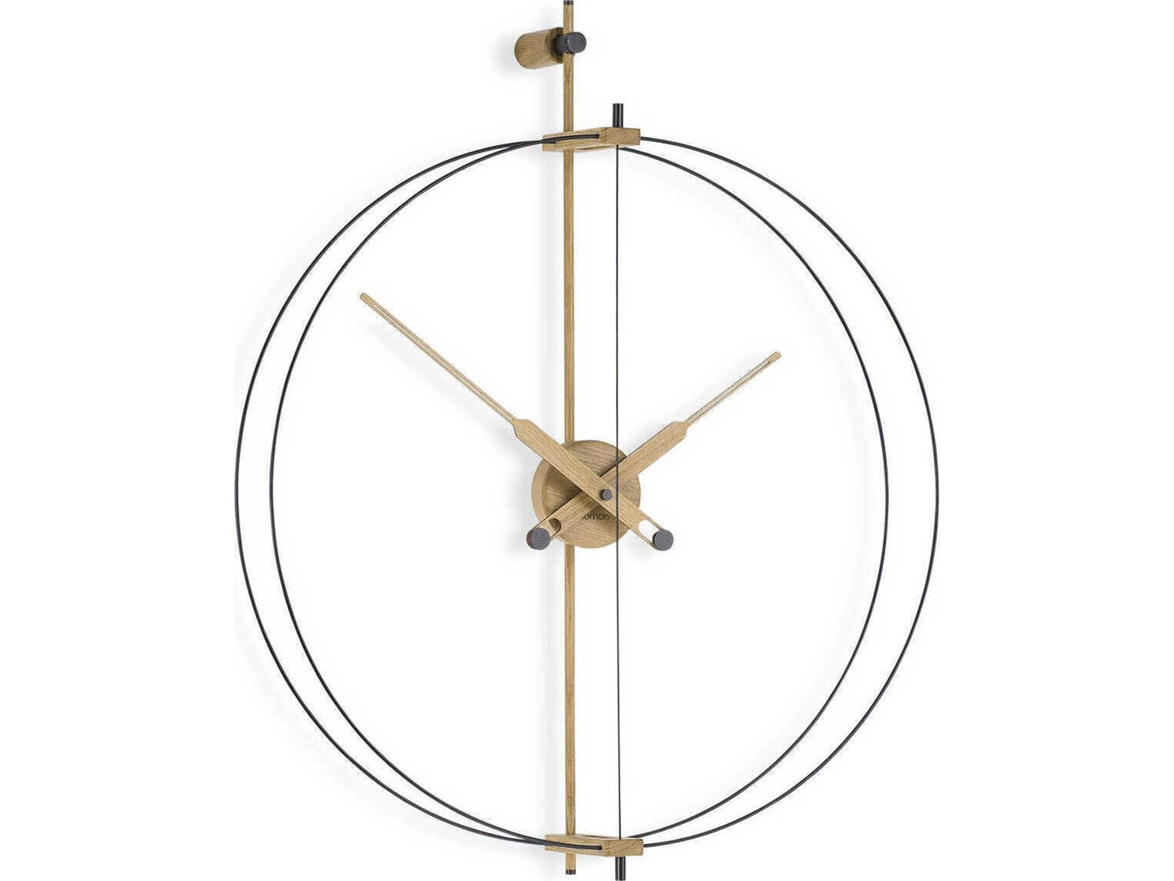 Nomon Mini Barcelona Black Brass Wall Clock