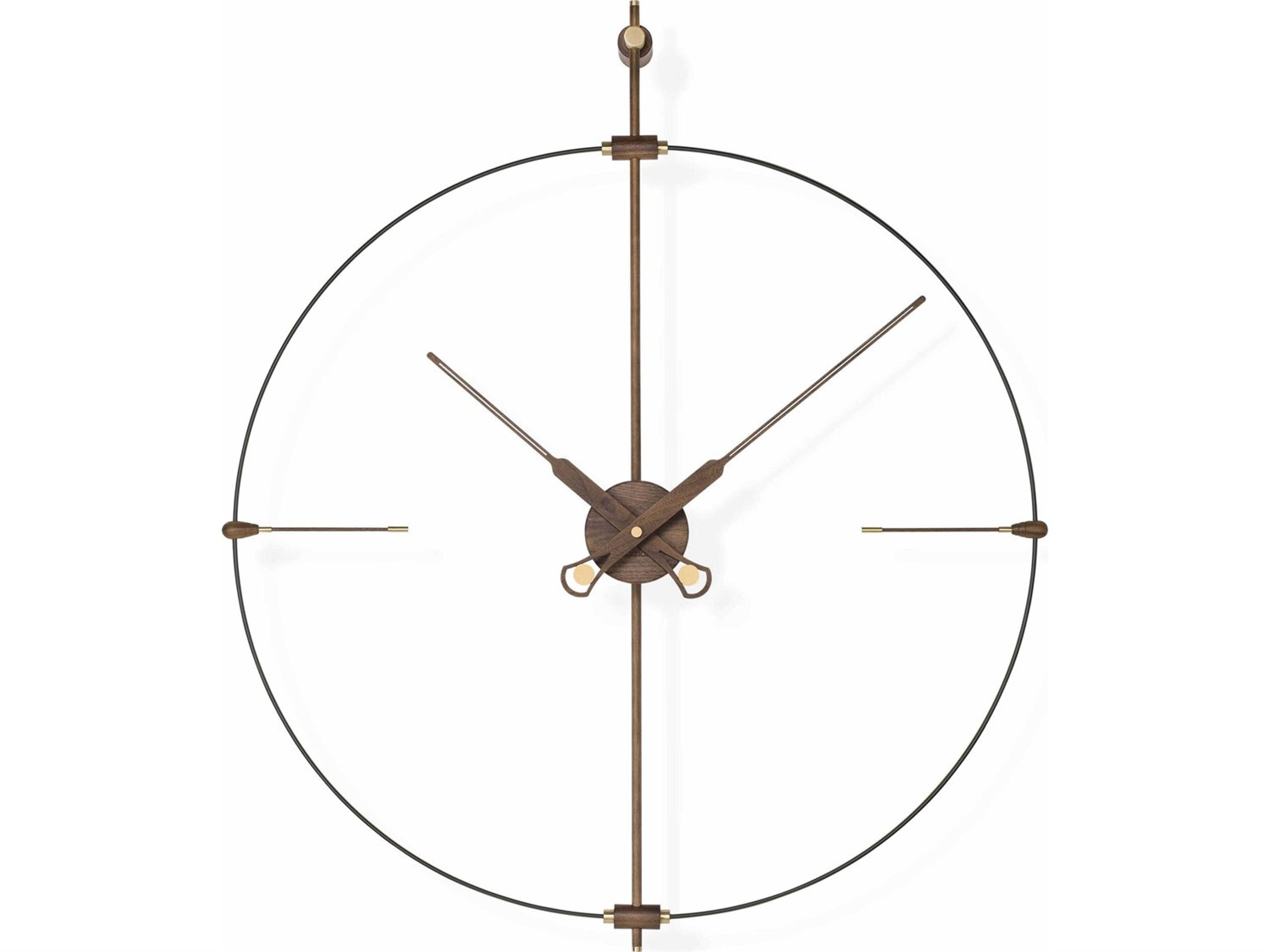 Mini Bilbao Black Walnut Wall Clock