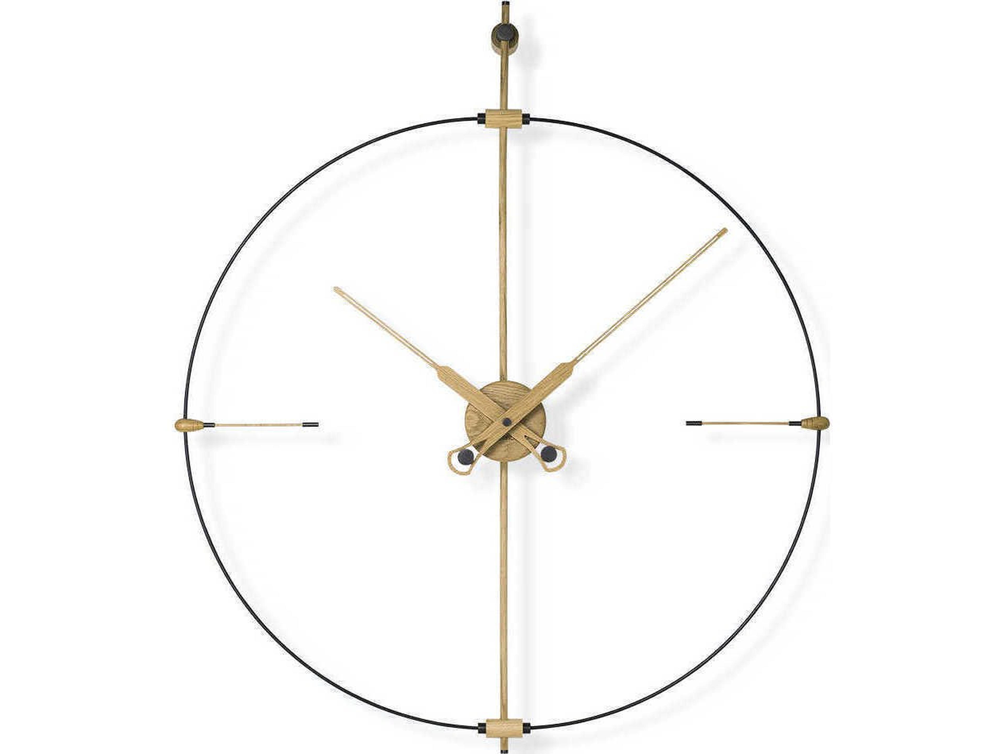 Mini Bilbao Black Oak Wall Clock