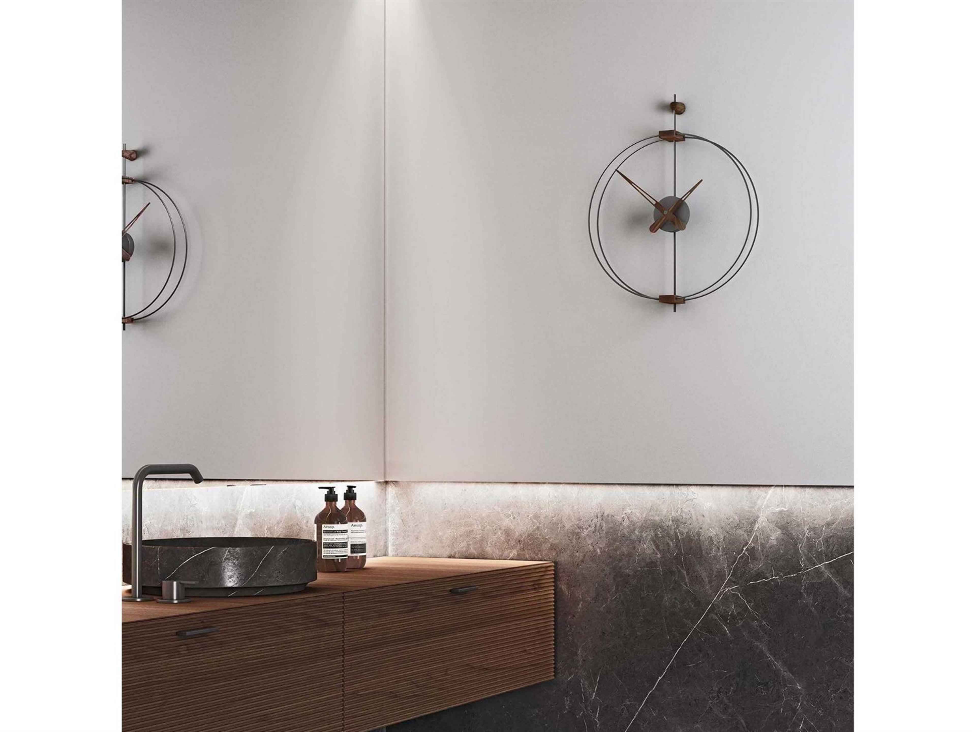 Nomon Micro Barcelona Black Graphite Wall Clock