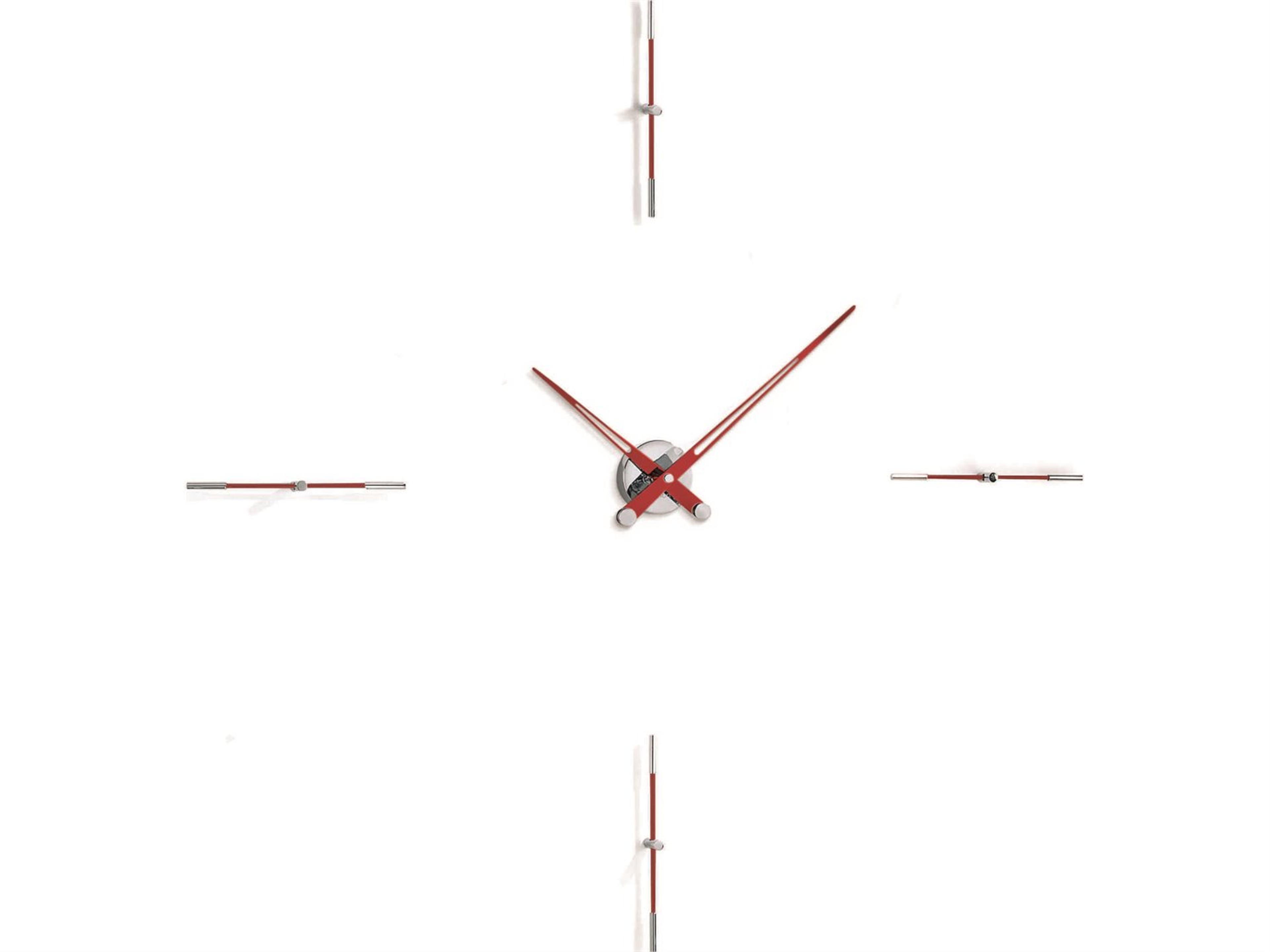 Merlin Chrome Red Wall Clock