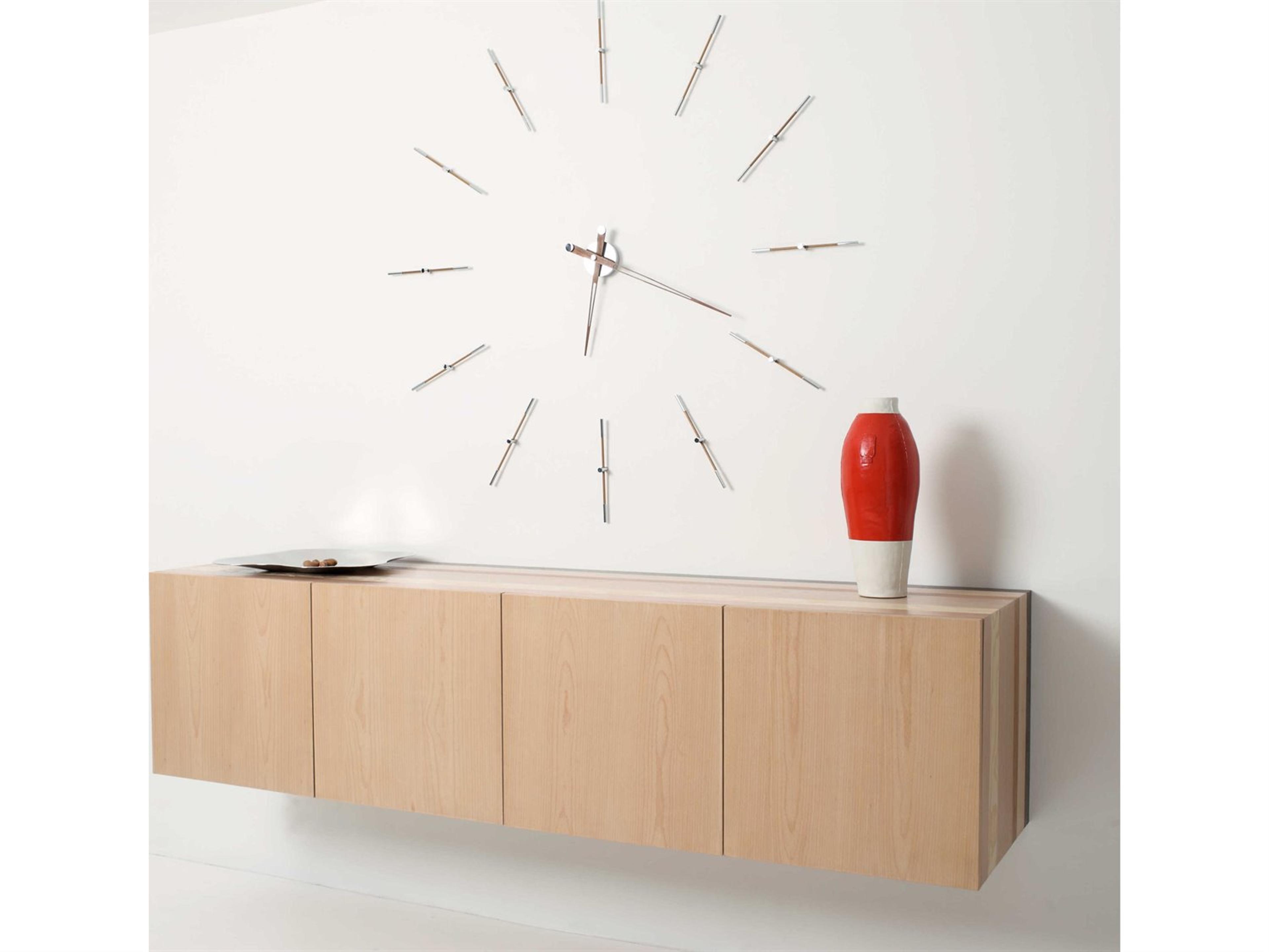 Nomon Merlin Chrome Walnut Wall Clock