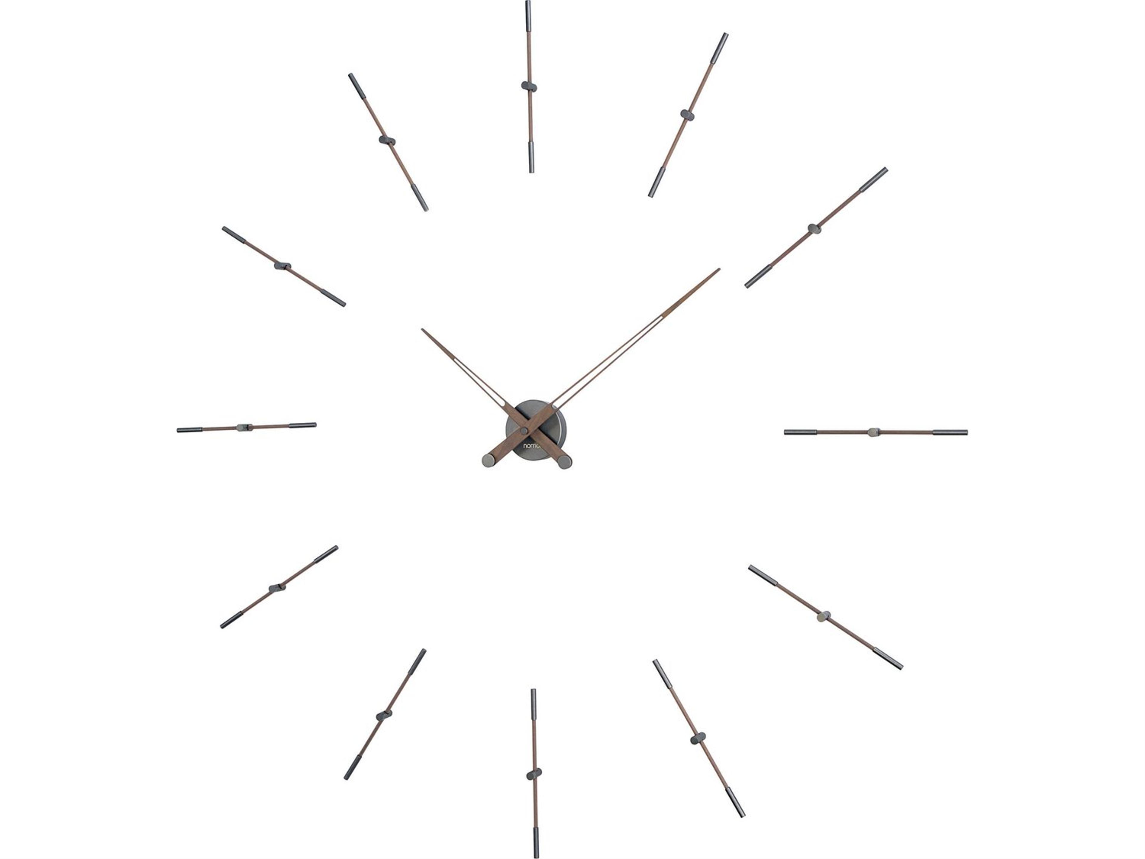 Merlin Graphite Walnut Wall Clock