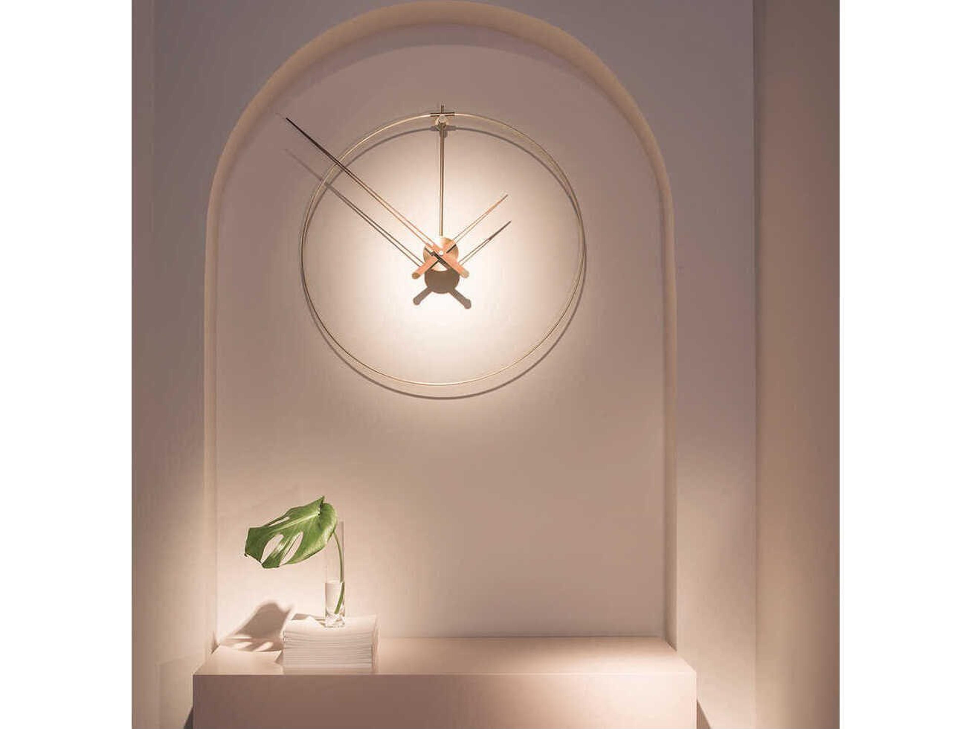 Nomon Anda Polished Brass Walnut Wall Clock