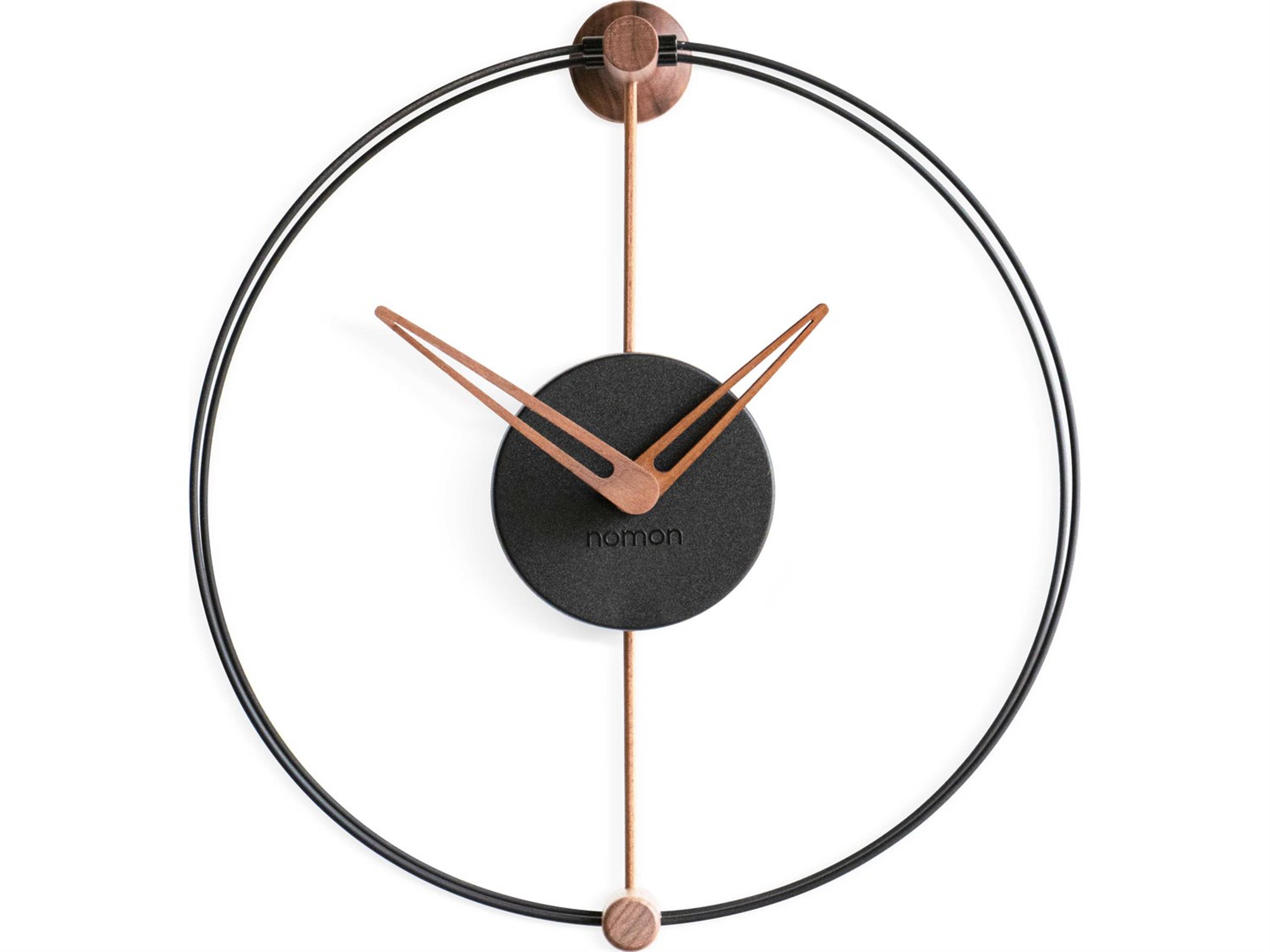 Nano Oak Black Wall Clock